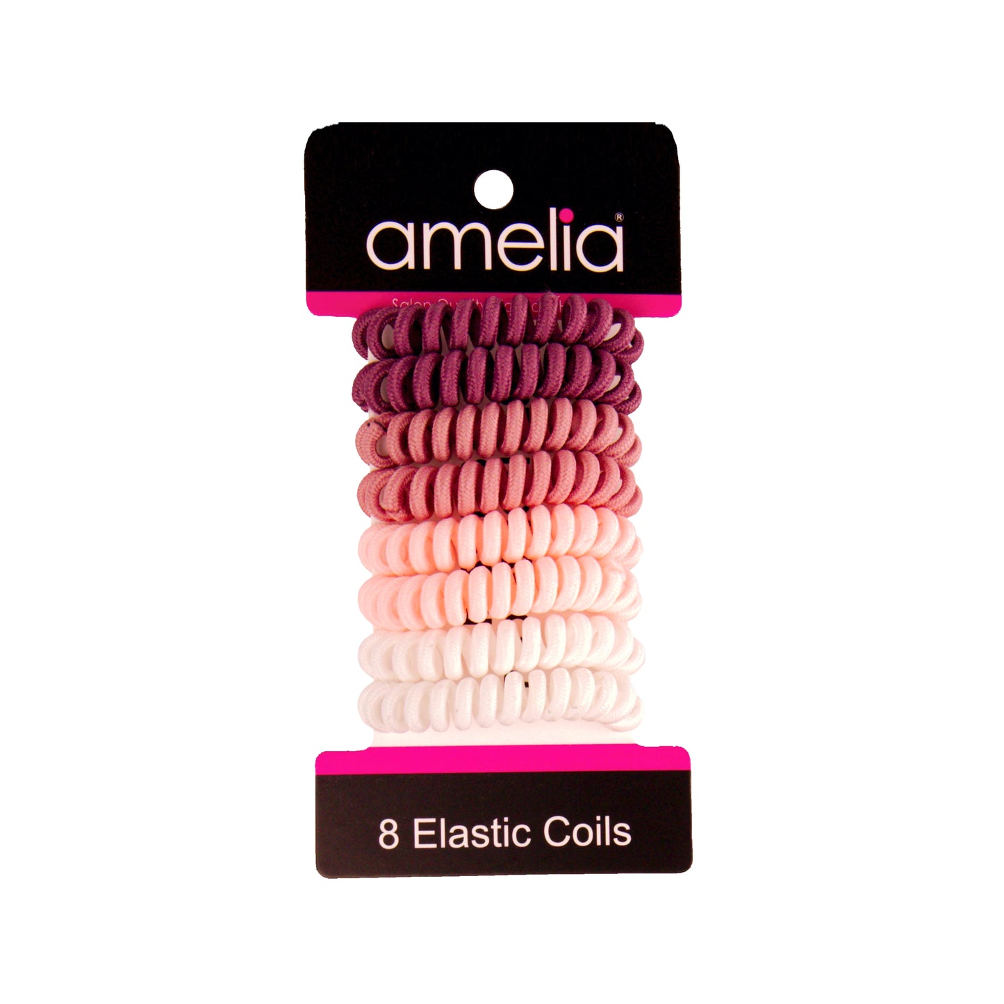 Amelia Beauty, 8 Small Fabric Wrapped Elastic Hair Coils, 1.75in Diameter Spiral Hair Ties, Gentle on Hair, Strong Hold and Minimizes Dents and Creases, Neutral Tones