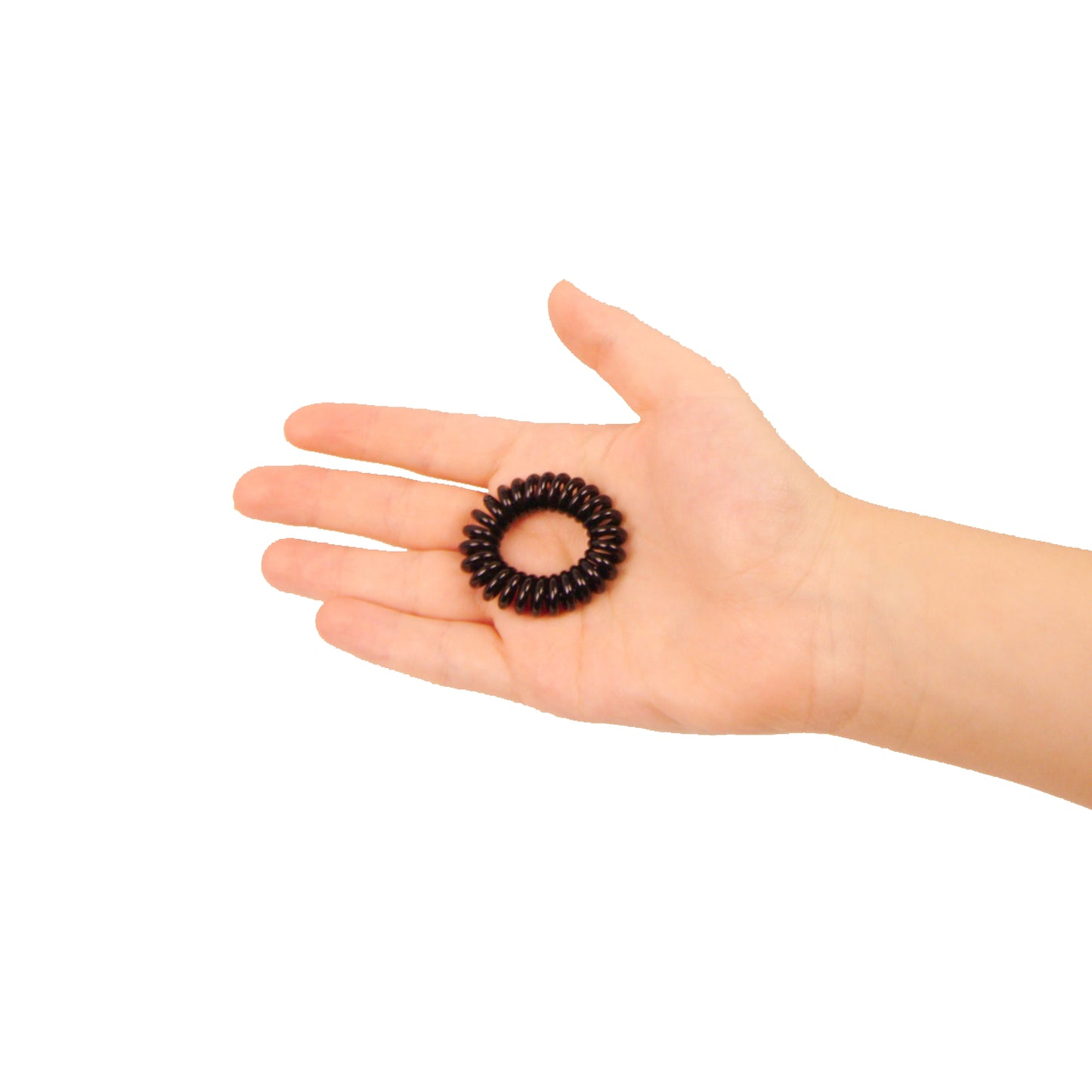 Amelia Beauty Products 8 Small Elastic Hair Coils, 1.5in Diameter Thick Spiral Hair Ties, Gentle on Hair, Strong Hold and Minimizes Dents and Creases, Brown
