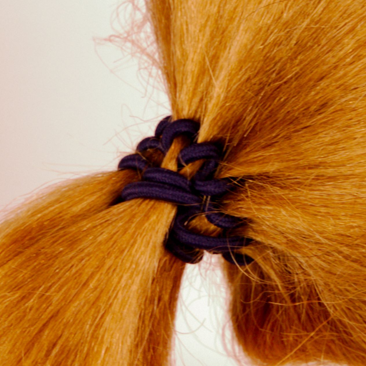 Amelia Beauty, 8 Small Fabric Wrapped Elastic Hair Coils, 1.75in Diameter Spiral Hair Ties, Gentle on Hair, Strong Hold and Minimizes Dents and Creases, Navy Blue