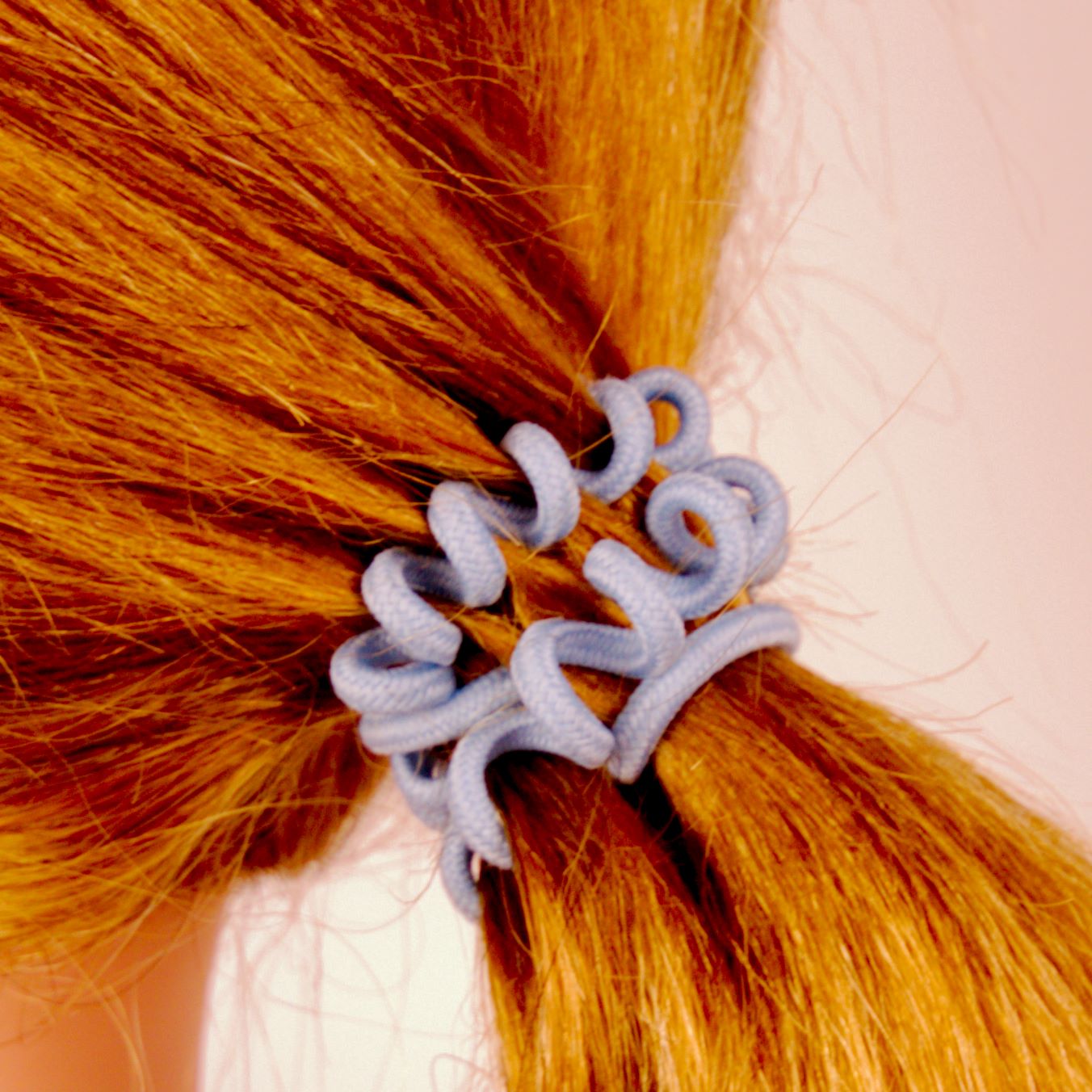 Amelia Beauty, 8 Small Fabric Wrapped Elastic Hair Coils, 1.75in Diameter Spiral Hair Ties, Gentle on Hair, Strong Hold and Minimizes Dents and Creases, Sky Blue