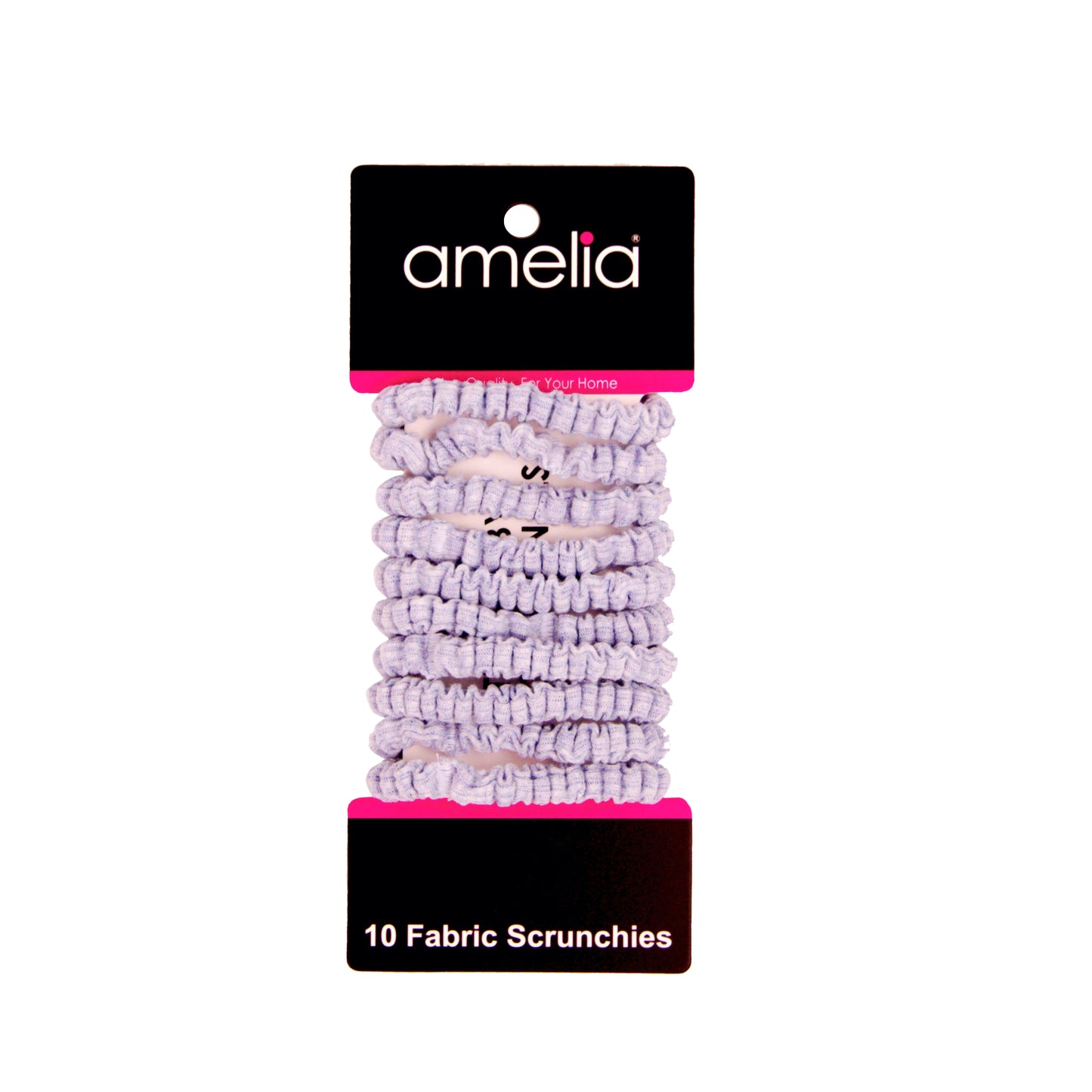 Amelia Beauty, Pastel Blue Ribbed Scrunchies, 2.25in Diameter, Gentle on Hair, Strong Hold, No Snag, No Dents or Creases. 10 Pack
