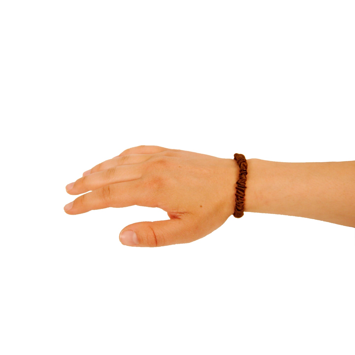 Amelia Beauty, Brown Skinny Satin Scrunchies, 2in Diameter, Gentle and Strong Hold, No Snag, No Dents or Creases. 12 Pack