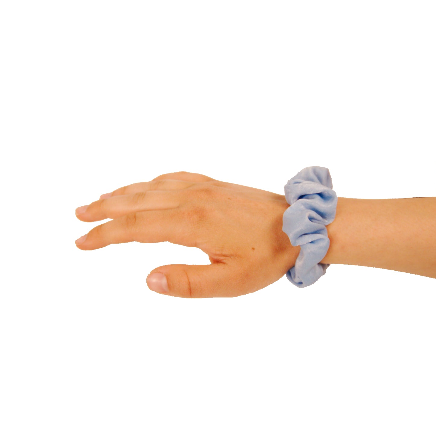 Amelia Beauty | 3in Blue Crepe Scrunchies | Soft, Gentle and Strong Hold | No Snag, No Dents or Creases | 8 Pack