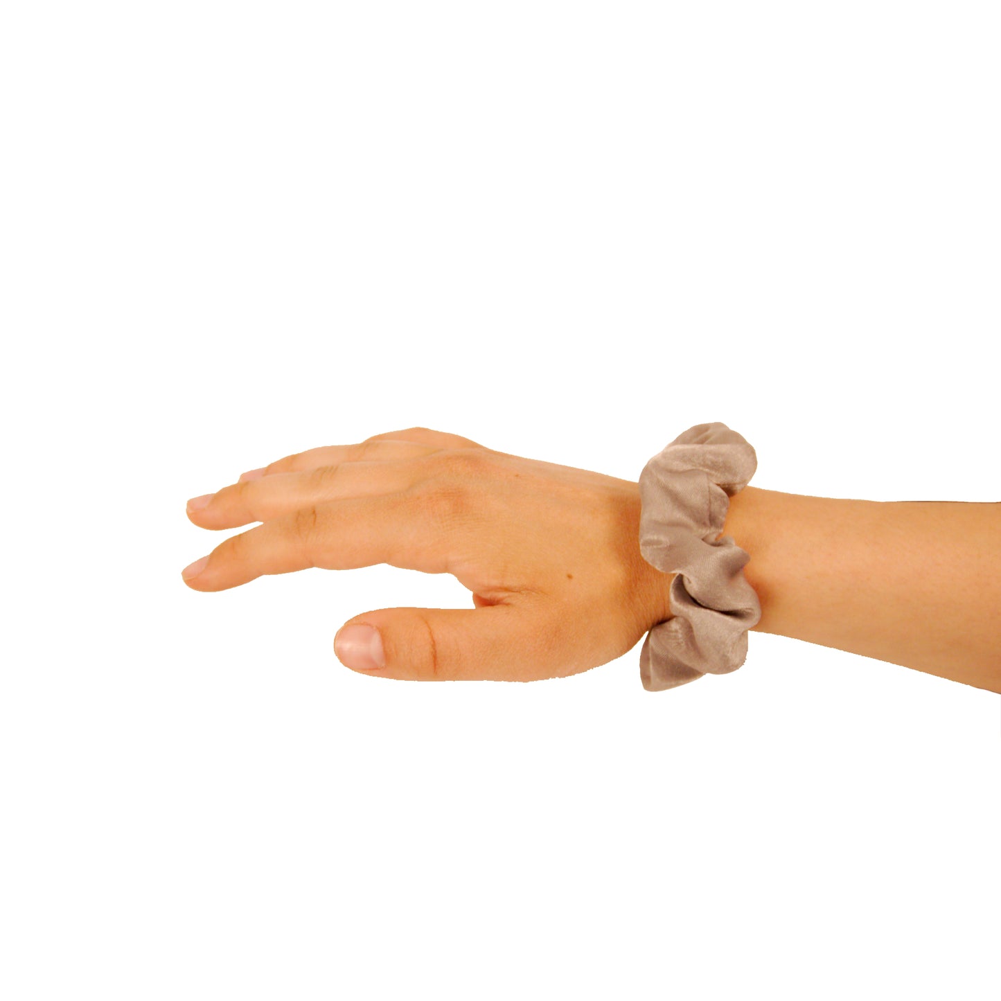 Amelia Beauty | 3in Grey Crepe Scrunchies | Soft, Gentle and Strong Hold | No Snag, No Dents or Creases | 8 Pack