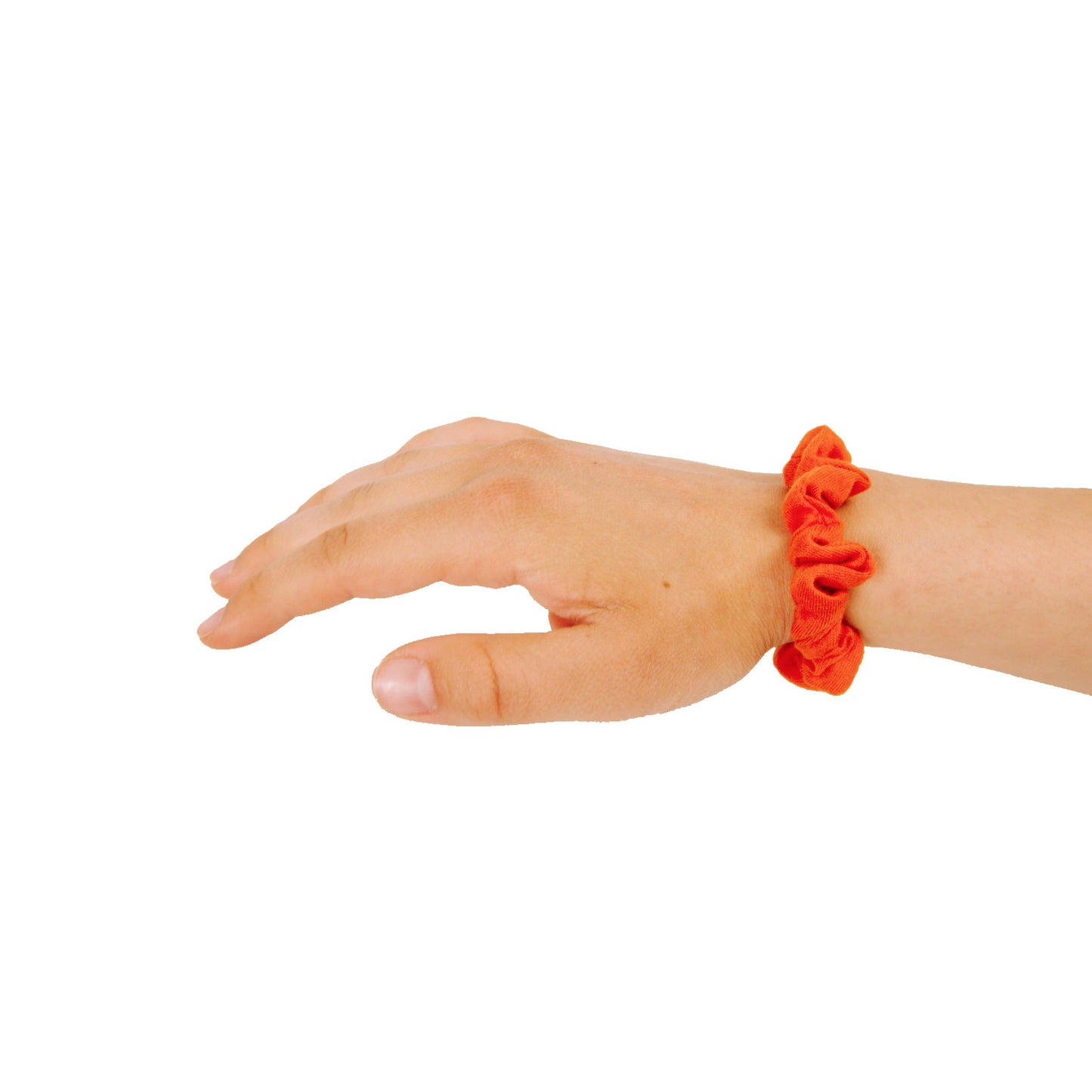 Amelia Beauty, Medium Red Jersey Scrunchies, 2.5in Diameter, Gentle on Hair, Strong Hold, No Snag, No Dents or Creases. 10 Pack