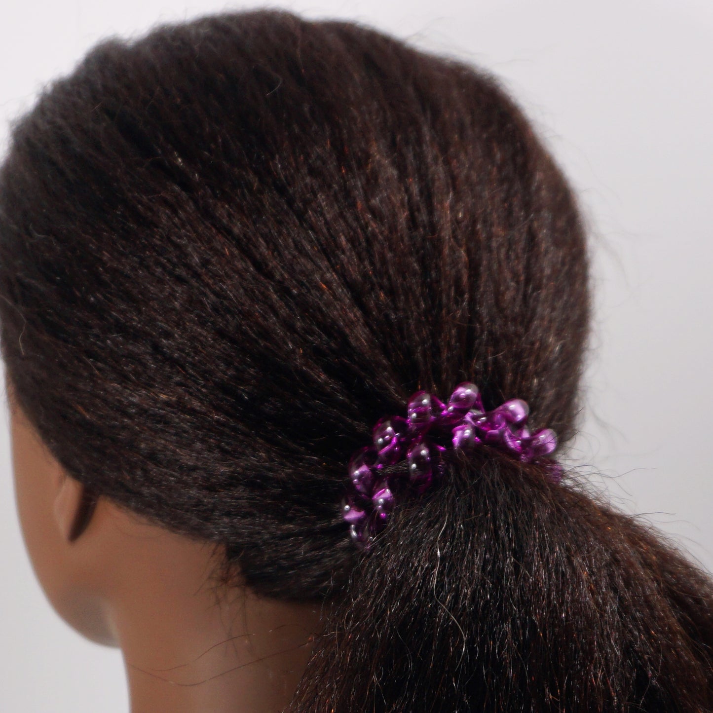 Amelia Beauty Products 8 Large Smooth Elastic Hair Coils, 2. 5in Diameter Thick Spiral Hair Ties, Gentle on Hair, Strong Hold and Minimizes Dents and Creases, Coral Tones