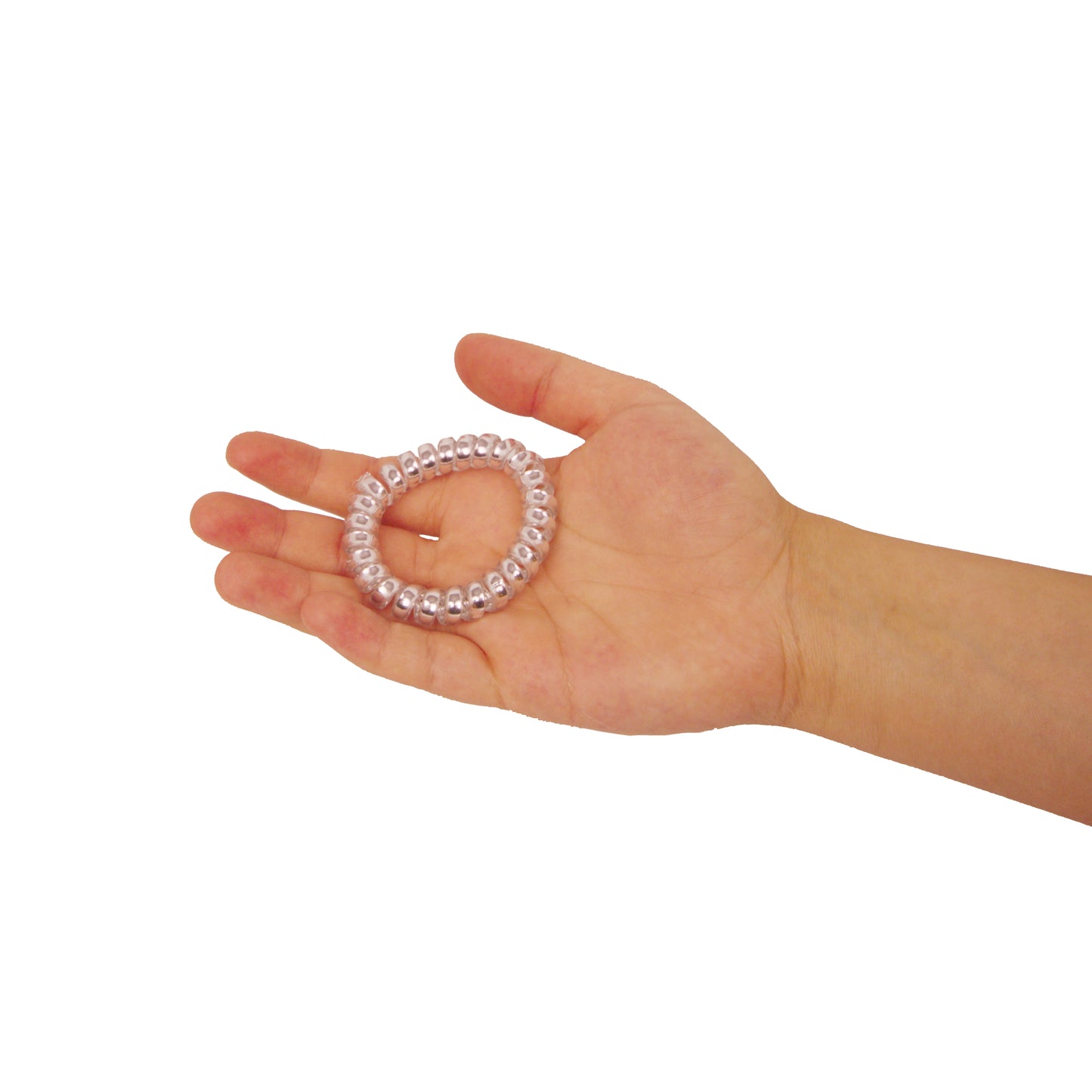 Amelia Beauty Products 8 Medium Smooth Elastic Hair Coils, 2.25in Diameter Spiral Hair Ties, Gentle on Hair, Strong Hold and Minimizes Dents and Creases, Earth Tones
