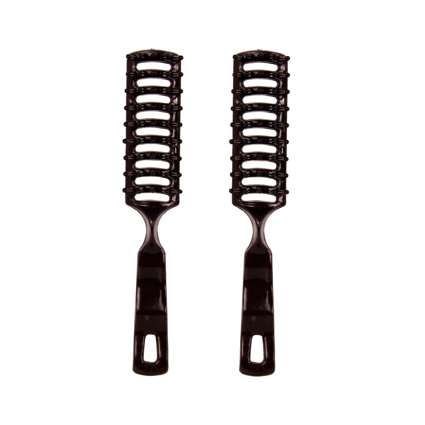 Amelia Beauty - Brown - 6in Tipped Vented Hair Brush – Made in USA - Lightweight Detangling & Blow Dry Styling Brush