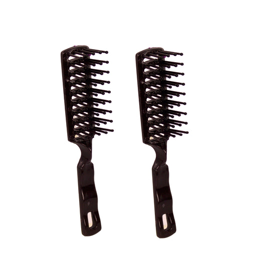 Amelia Beauty - Brown - 6in Tipped Vented Hair Brush – Made in USA - Lightweight Detangling & Blow Dry Styling Brush