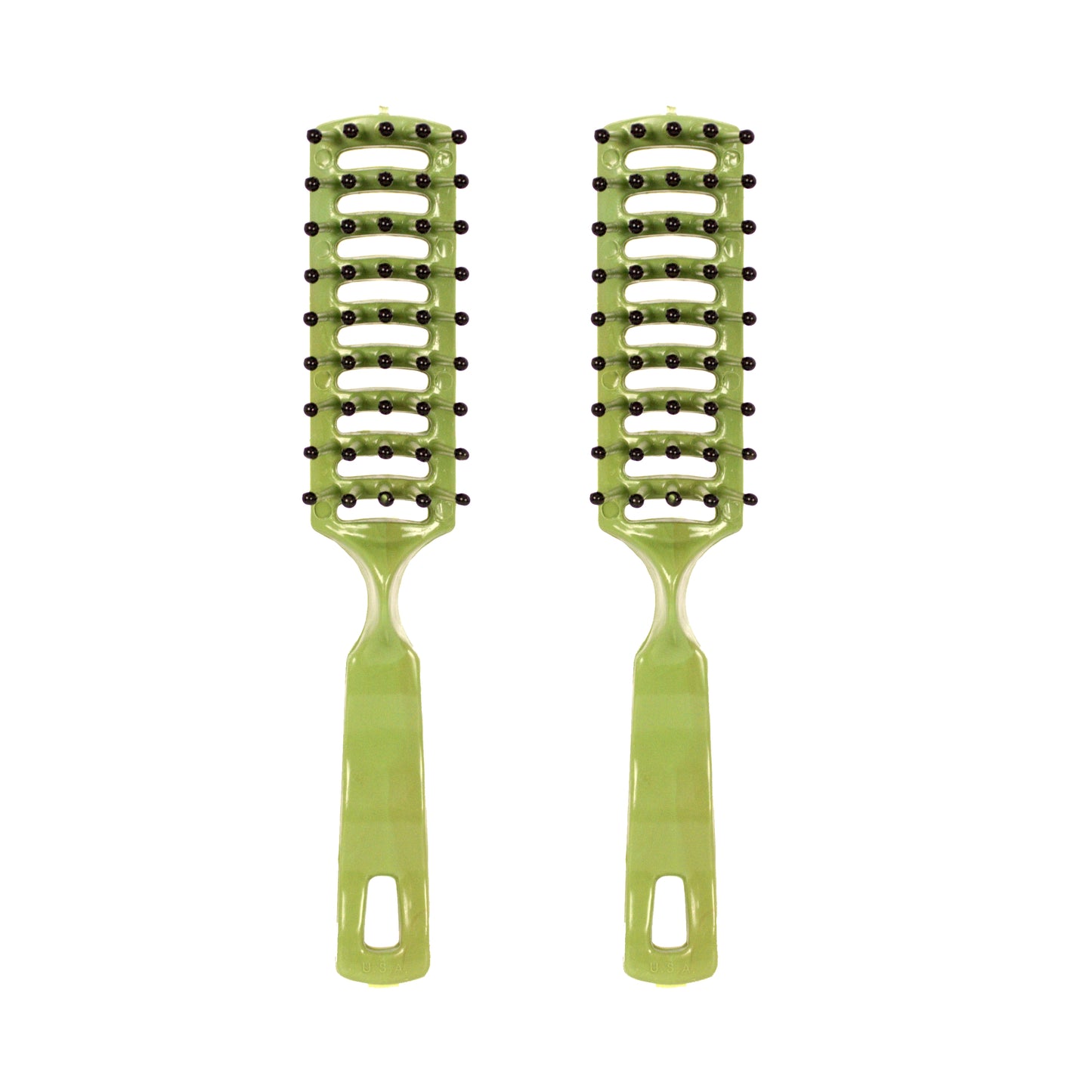 Amelia Beauty - Lime Green - 6in Tipped Vented Hair Brush – Made in USA - Lightweight Detangling & Blow Dry Styling Brush