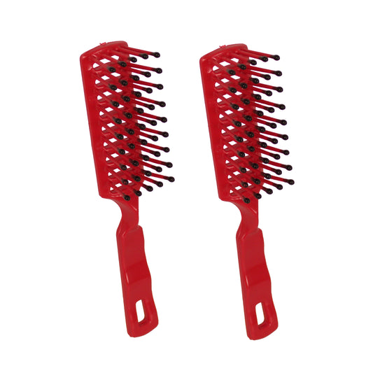 Amelia Beauty Red - 6in Tipped Vented Hair Brush – Made in USA - Lightweight Detangling & Blow Dry Styling Brush