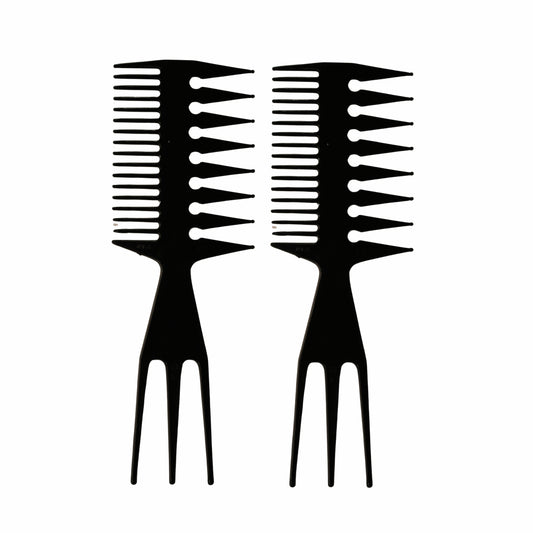 Amelia Beauty 2 Pack Marbling Comb – USA Made Multi-Use Rake Comb for Hair Styling & Floating Paint Art – High Quality Plastic, Ideal for Ebru Marbling, Acrylic Pouring, Hair Parting & Texture Effects