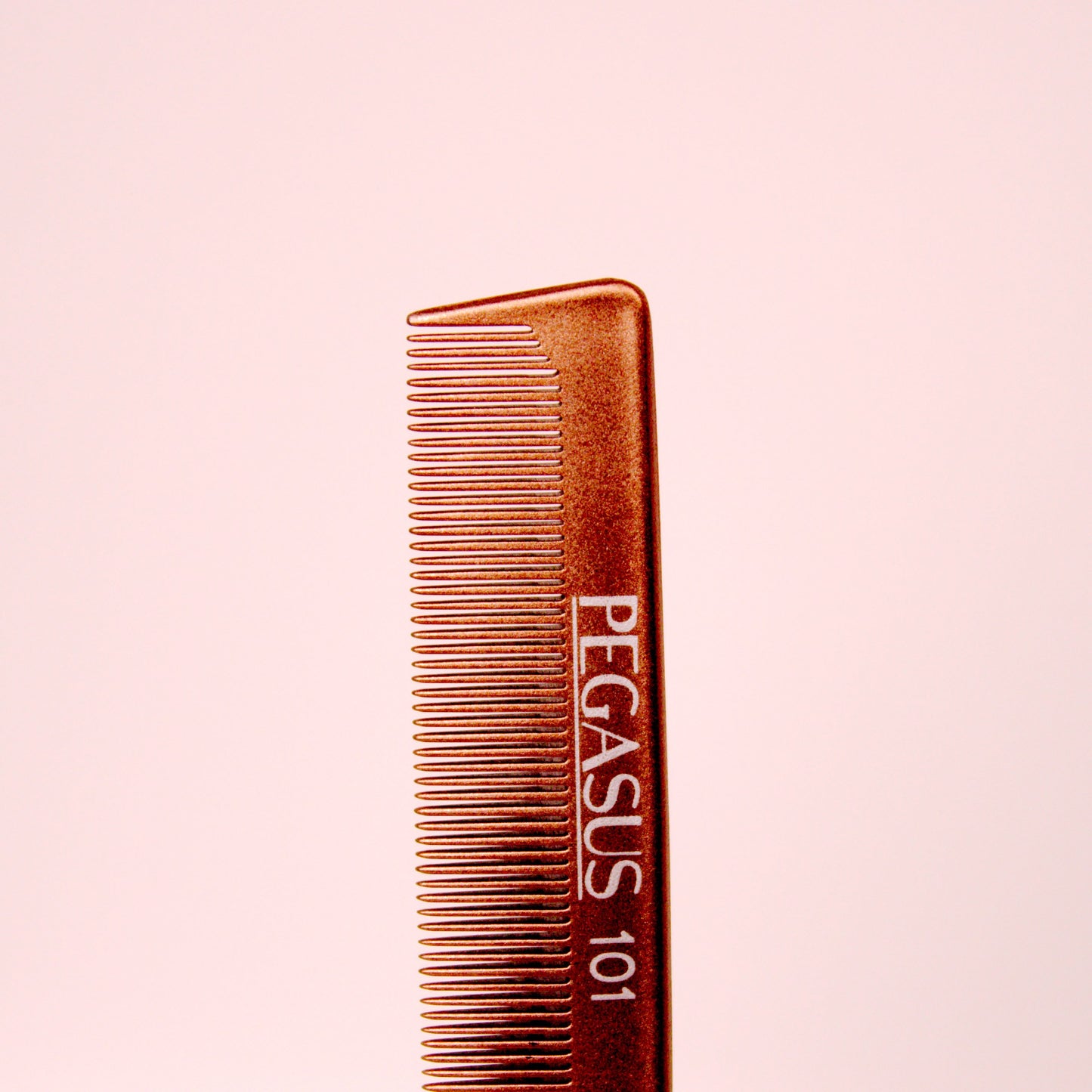 Pegasus MICOLOR 101, 8in Hard Rubber Fine Tooth Rat Tail Comb, Handmade, Seamless, Smooth Edges, Anti Static, Heat and Chemically Resistant, Great for Parting, Coloring Hair | Peines de goma dura - Gold