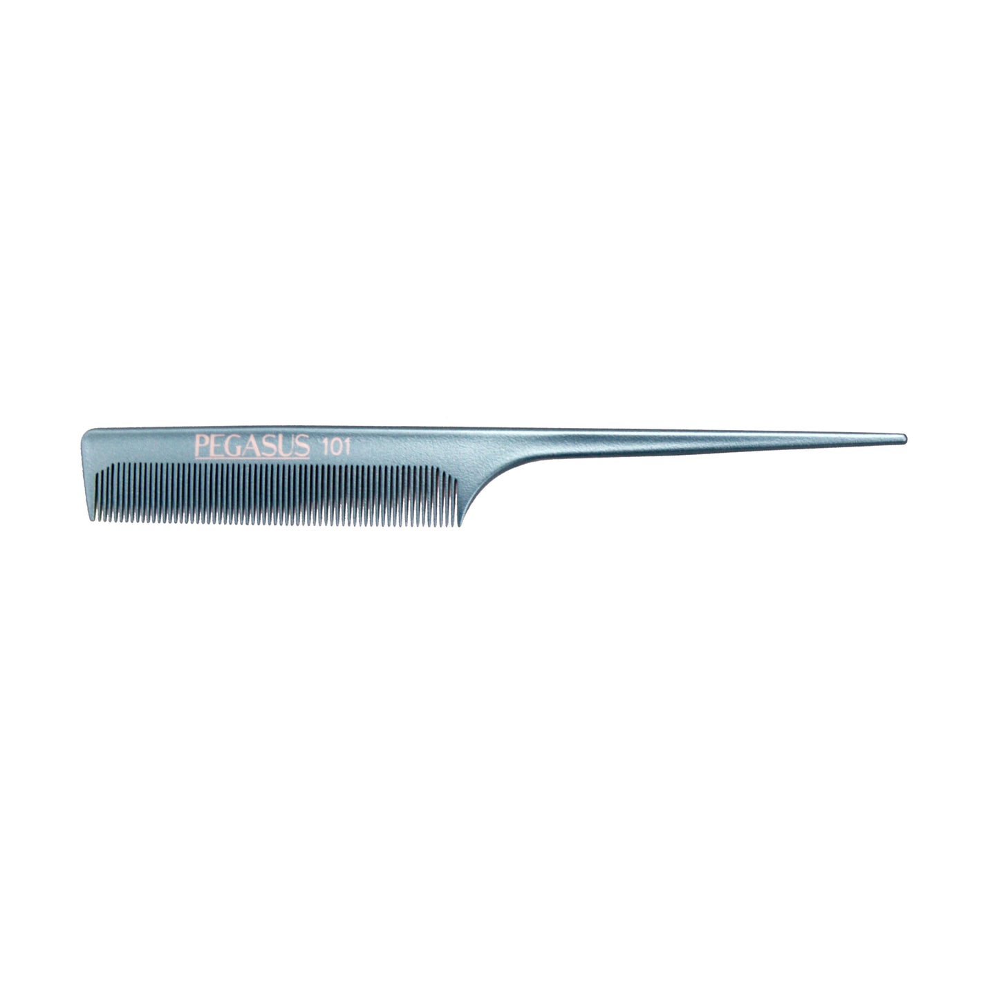 Pegasus MICOLOR 101, 8in Hard Rubber Fine Tooth Rat Tail Comb, Handmade, Seamless, Smooth Edges, Anti Static, Heat and Chemically Resistant, Great for Parting, Coloring Hair | Peines de goma dura - Blue
