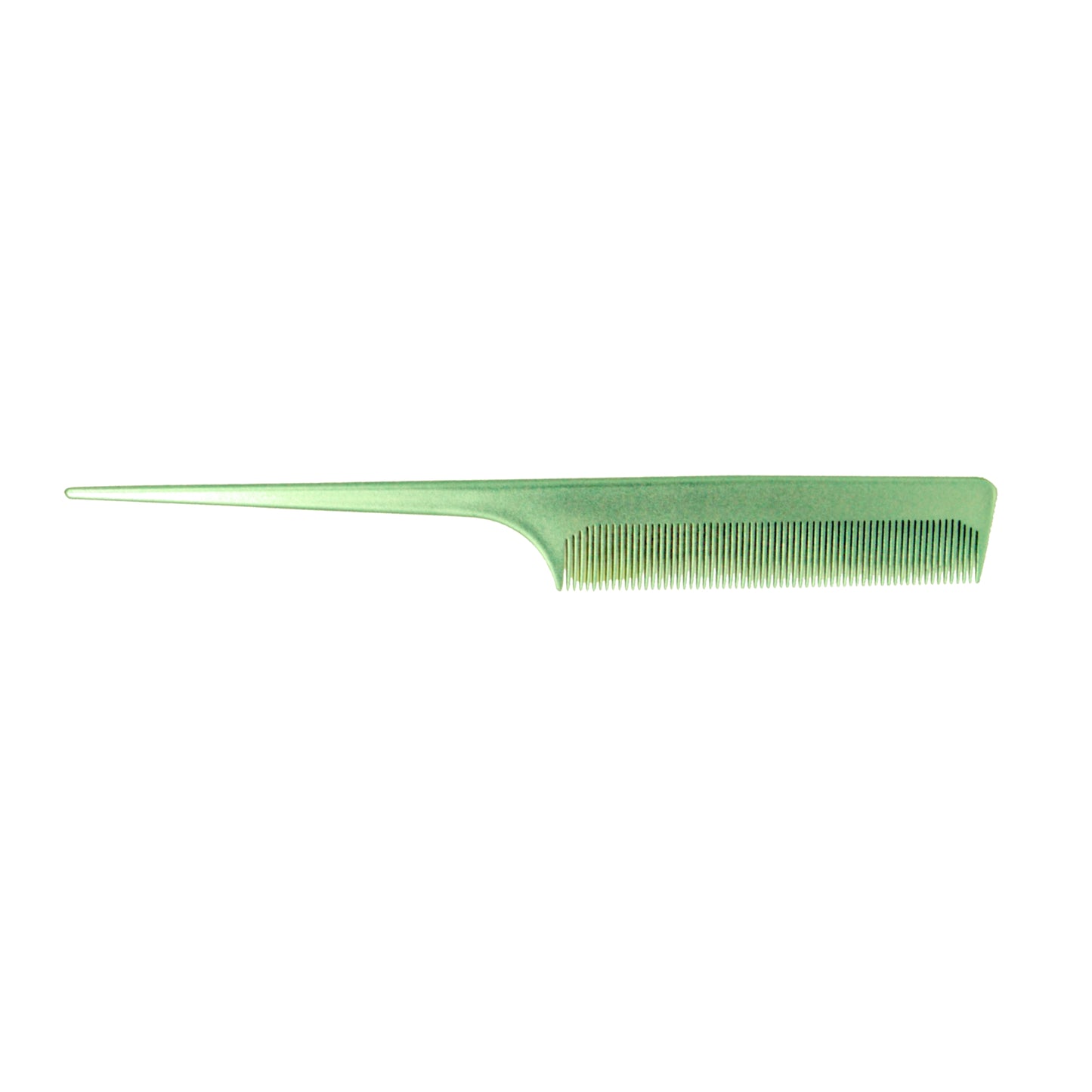 Pegasus MICOLOR 101, 8in Hard Rubber Fine Tooth Rat Tail Comb, Handmade, Seamless, Smooth Edges, Anti Static, Heat and Chemically Resistant, Great for Parting, Coloring Hair | Peines de goma dura - Green