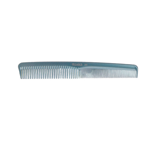 Pegasus MICOLOR 201, 7in Hard Rubber Hair Detangling/Trimmer Comb, Handmade, Seamless, Smooth Edges, Anti Static, Heat and Chemically Resistant, Wet Hair, Everyday Grooming Comb | Peines de goma dura - Blue