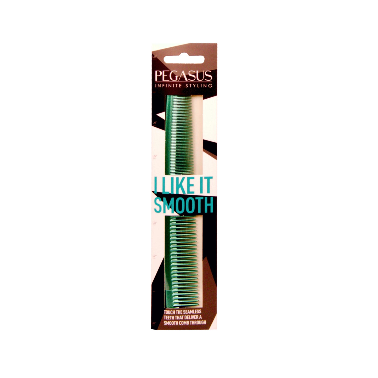 Pegasus MICOLOR 201, 7in Hard Rubber Hair Detangling/Trimmer Comb, Handmade, Seamless, Smooth Edges, Anti Static, Heat and Chemically Resistant, Wet Hair, Everyday Grooming Comb | Peines de goma dura - Green