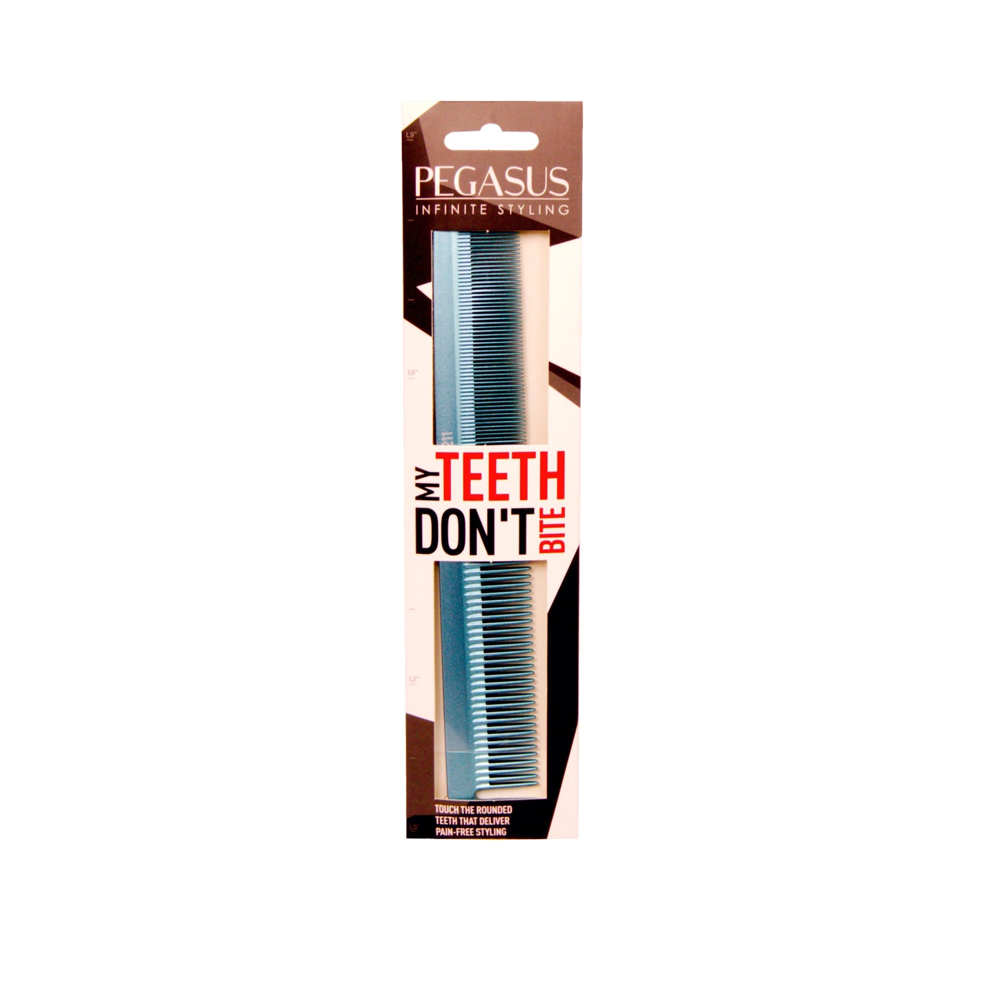 Pegasus MICOLOR 211, 9in Hard Rubber Cutting Comb With Sectioning Tooth, Anti Static, Heat and Chemically Resistant, Wet Hair, Everyday Grooming Comb | Peines de goma dura - Gold