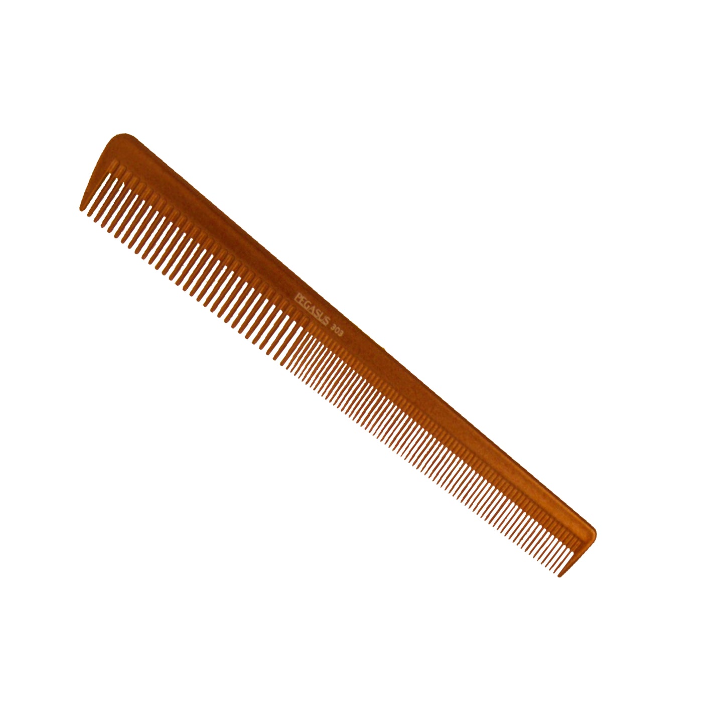 Pegasus MICOLOR 303, 6.5in Hard Rubber Heavy Barber Comb, Handmade, Seamless, Smooth Edges, Anti Static, Heat and Chemically Resistant, Wet Hair, Everyday Grooming Comb | Peines de goma dura - Gold
