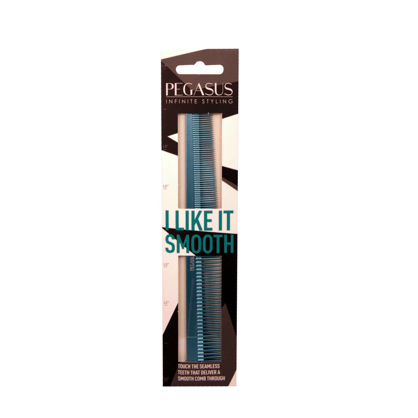 Pegasus MICOLOR 303, 6.5in Hard Rubber Heavy Barber Comb, Handmade, Seamless, Smooth Edges, Anti Static, Heat and Chemically Resistant, Wet Hair, Everyday Grooming Comb | Peines de goma dura - Blue