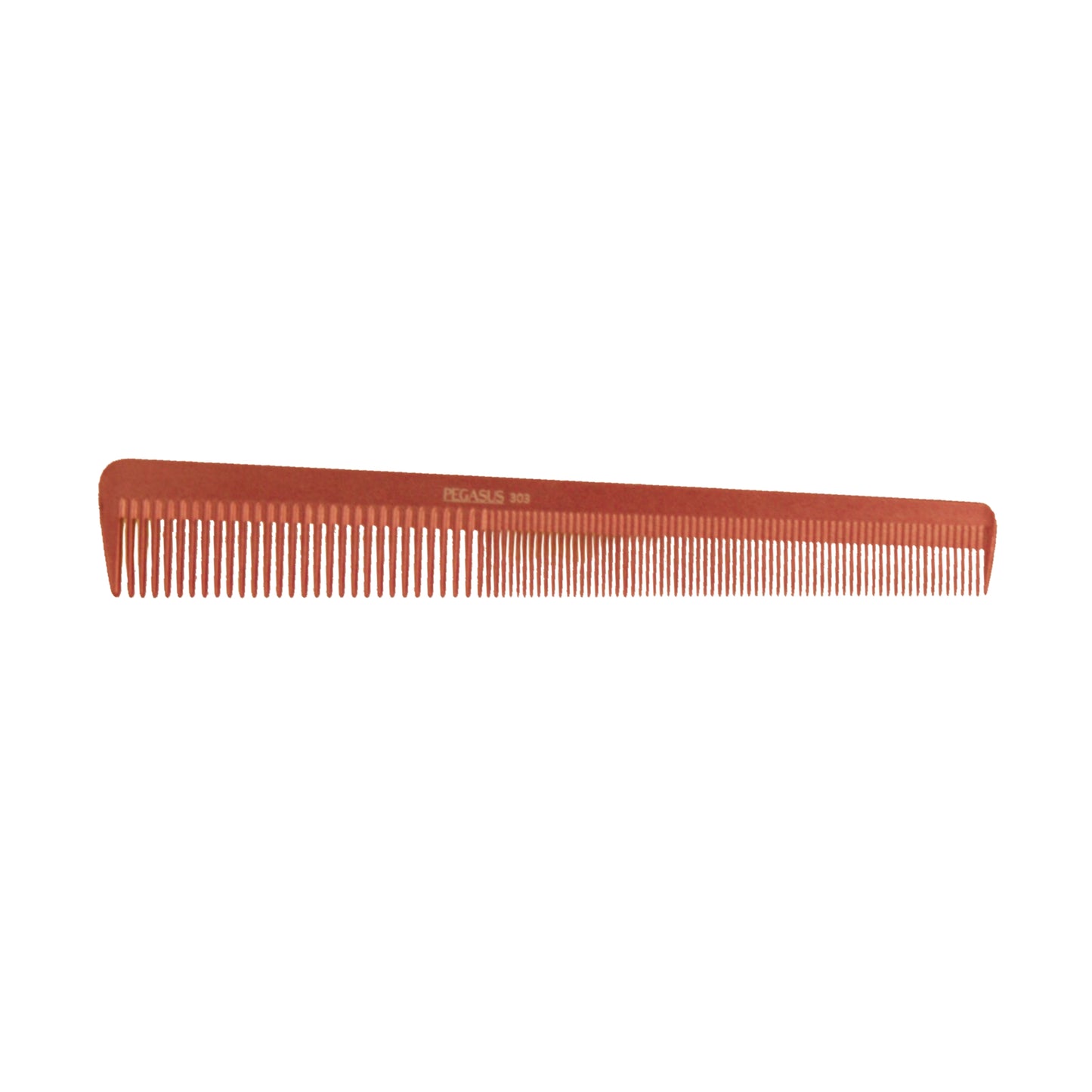 Pegasus MICOLOR 303, 6.5in Hard Rubber Heavy Barber Comb, Handmade, Seamless, Smooth Edges, Anti Static, Heat and Chemically Resistant, Wet Hair, Everyday Grooming Comb | Peines de goma dura - Copper
