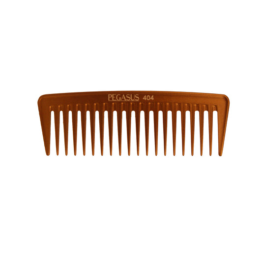 Pegasus MICOLOR 404, 7in Hard Rubber Wide Tooth Tall Styling Comb, Handmade, Seamless, Smooth Edges, Anti Static, Heat and Chemically Resistant, Wet Hair, Everyday Grooming Comb | Peines de goma dura - Gold