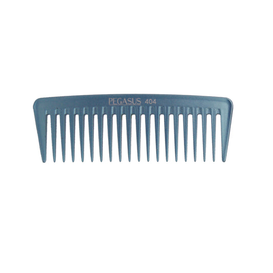 Pegasus MICOLOR 404, 7in Hard Rubber Wide Tooth Tall Styling Comb, Handmade, Seamless, Smooth Edges, Anti Static, Heat and Chemically Resistant, Wet Hair, Everyday Grooming Comb | Peines de goma dura - Blue