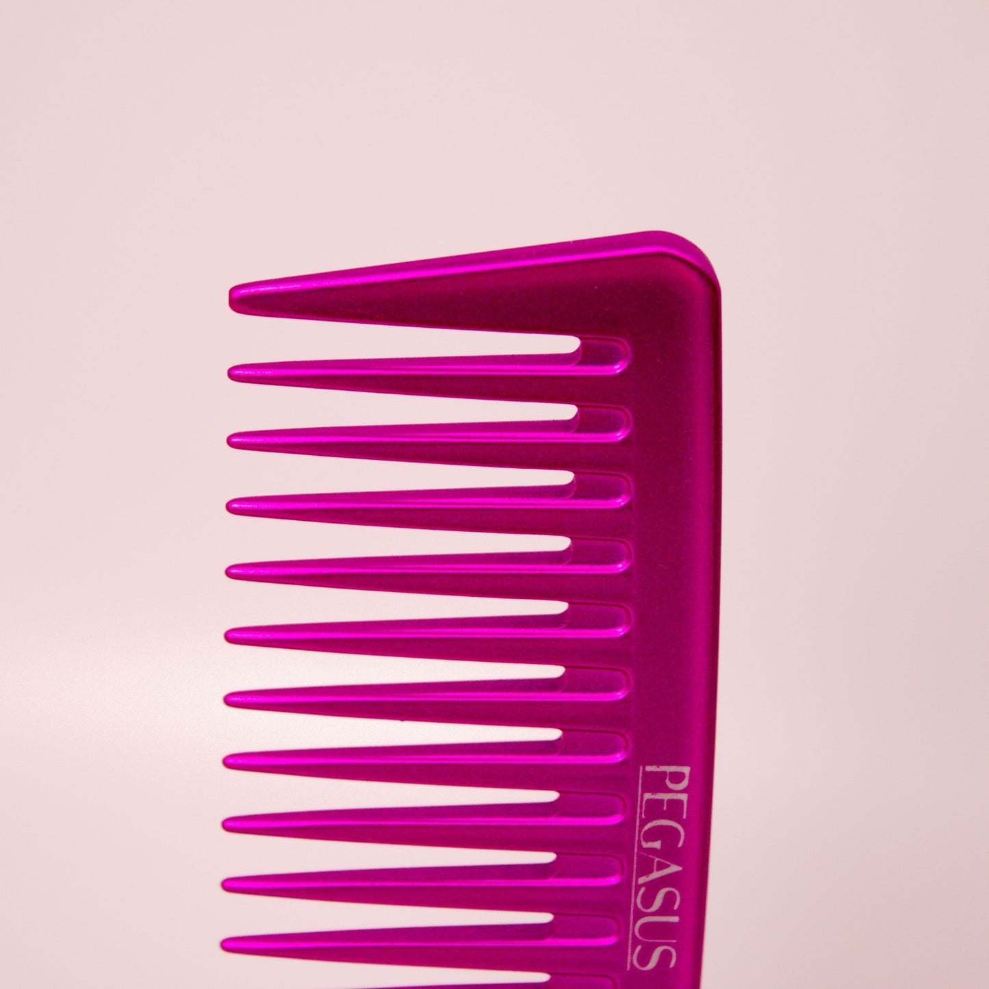 Pegasus MICOLOR 404, 7in Hard Rubber Wide Tooth Tall Styling Comb, Handmade, Seamless, Smooth Edges, Anti Static, Heat and Chemically Resistant, Wet Hair, Everyday Grooming Comb | Peines de goma dura - Pink