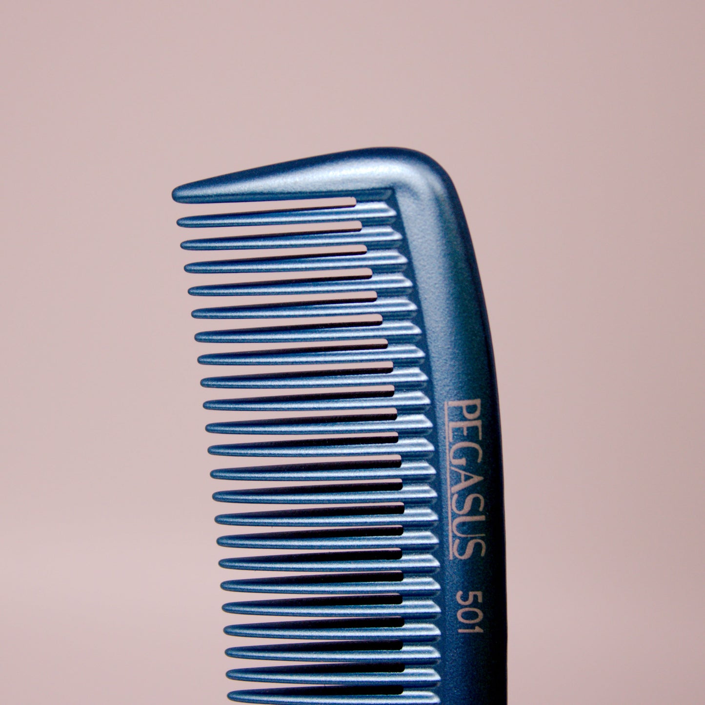 Pegasus MICOLOR 501, 9in Hard Rubber Handle Comb, Handmade, Seamless, Smooth Edges, Anti Static, Heat and Chemically Resistant, Wet Hair, Everyday Grooming Comb | Peines de goma dura - Blue