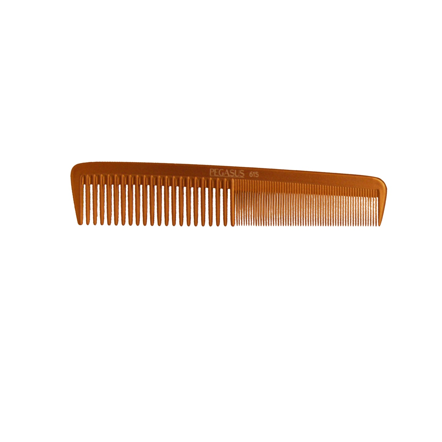 Pegasus MICOLOR 615, 7in Hard Rubber Clipper Comb, Handmade, Seamless, Smooth Edges, Anti Static, Heat and Chemically Resistant, Portable Pocket Purse Dresser Comb | Peines de goma dura - Gold