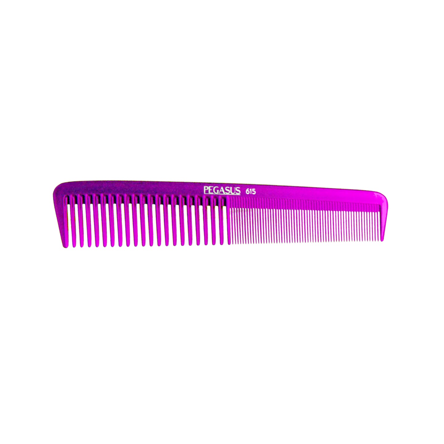 Pegasus MICOLOR 615, 7in Hard Rubber Clipper Comb, Handmade, Seamless, Smooth Edges, Anti Static, Heat and Chemically Resistant, Portable Pocket Purse Dresser Comb | Peines de goma dura - Pink