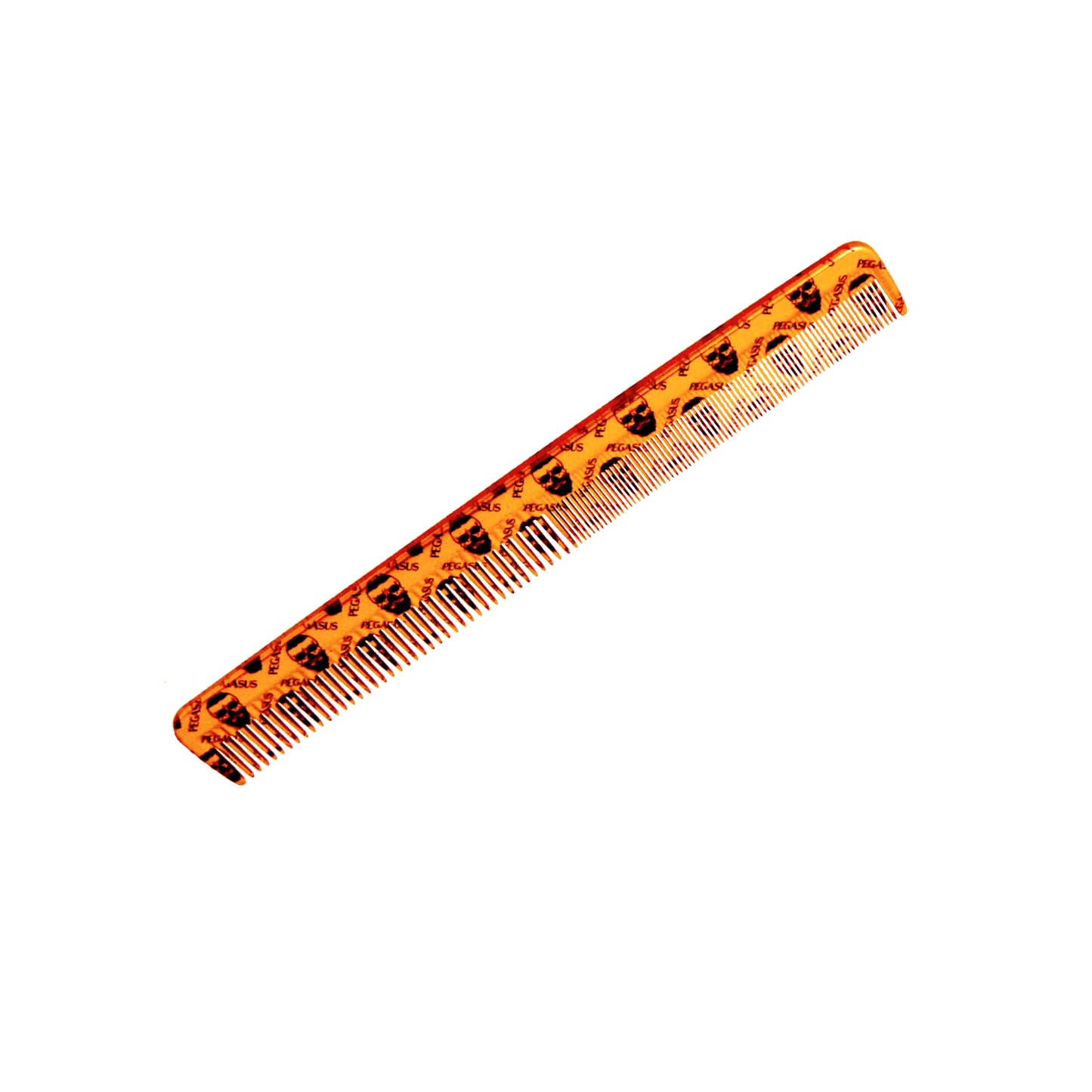 Pegasus Skulleto 210, 8in Hard Rubber  Cutting Comb, Handmade, Seamless, Smooth Edges, Anti Static, Heat and Chemically Resistant, Wet Hair, Everyday Grooming Comb | Peines de goma dura - Gold