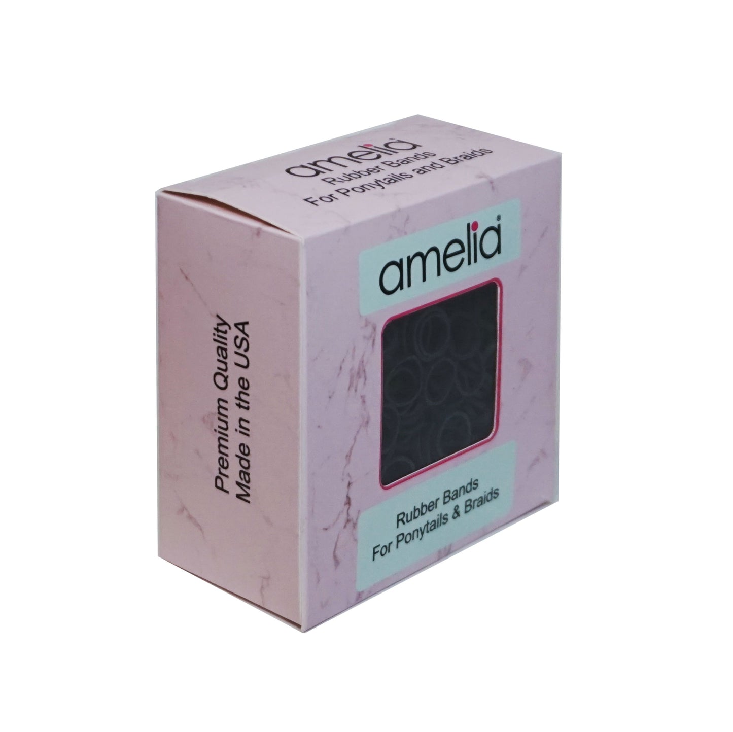 Amelia Beauty | 1/2in, 1000ct Elastic Rubber Band Pony Tail Holders | Made in USA | Dozen Pack