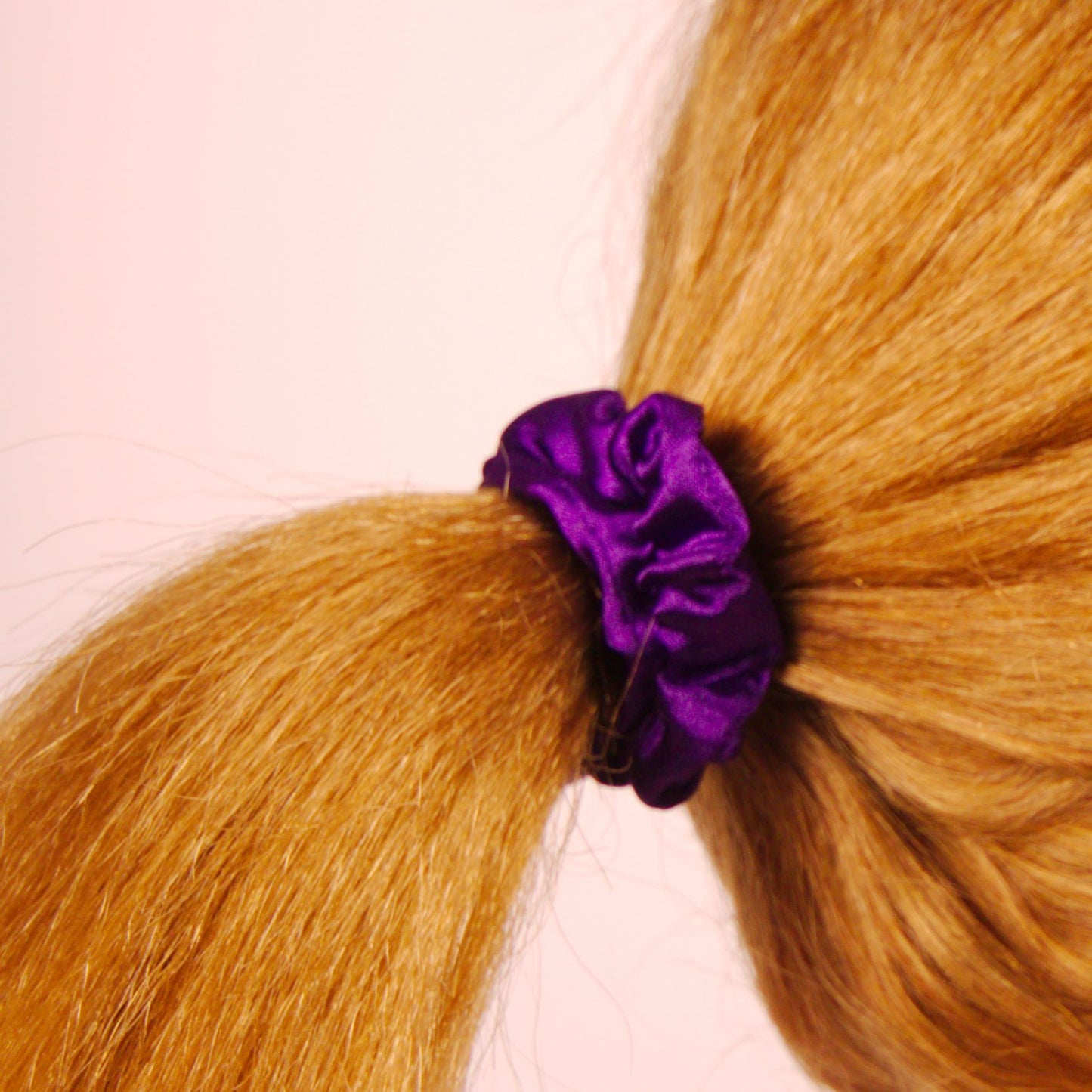 Amelia Beauty, Purple Satin Scrunchies, 2.25in Diameter, Gentle on Hair, Strong Hold, No Snag, No Dents or Creases. 12 Pack