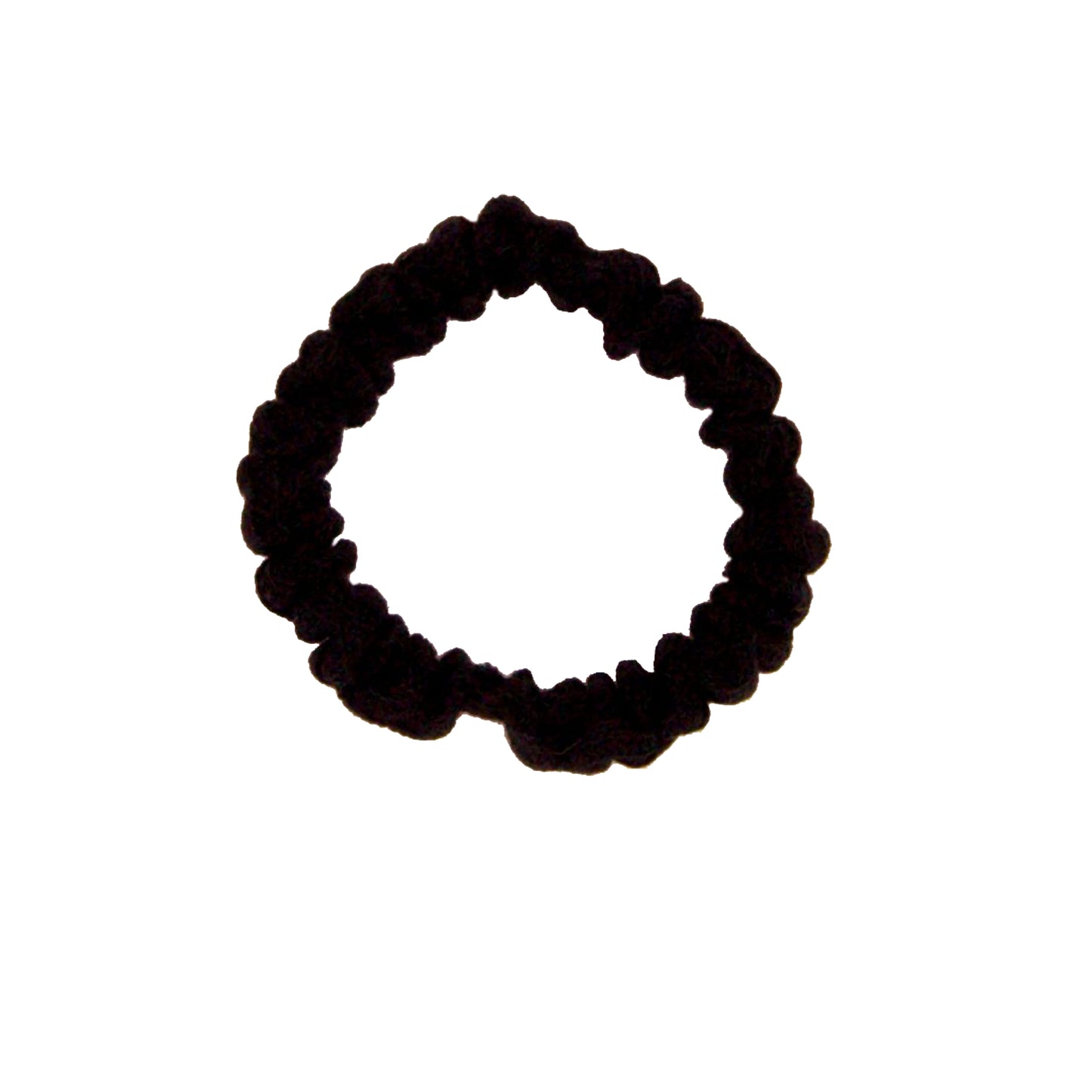 Amelia Beauty, Black Ribbed Scrunchies, 2.25in Diameter, Gentle on Hair, Strong Hold, No Snag, No Dents or Creases. 10 Pack
