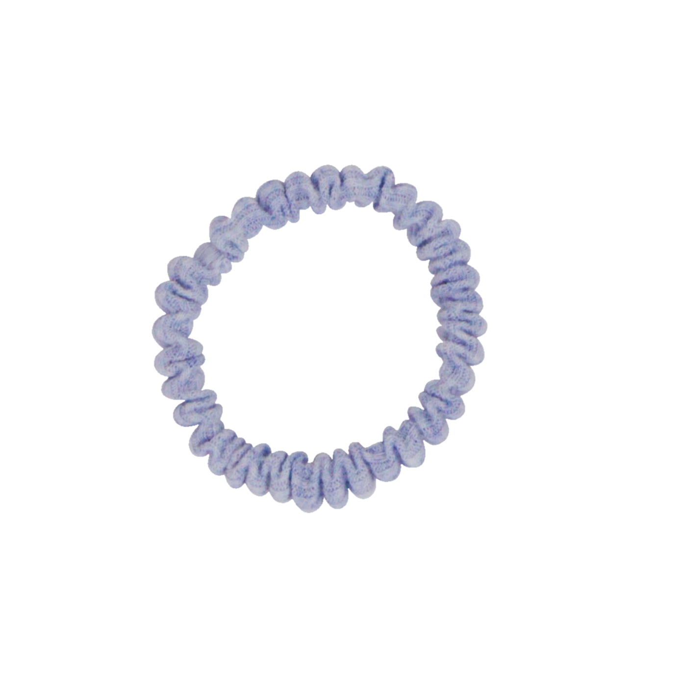 Amelia Beauty, Pastel Blue Ribbed Scrunchies, 2.25in Diameter, Gentle on Hair, Strong Hold, No Snag, No Dents or Creases. 10 Pack