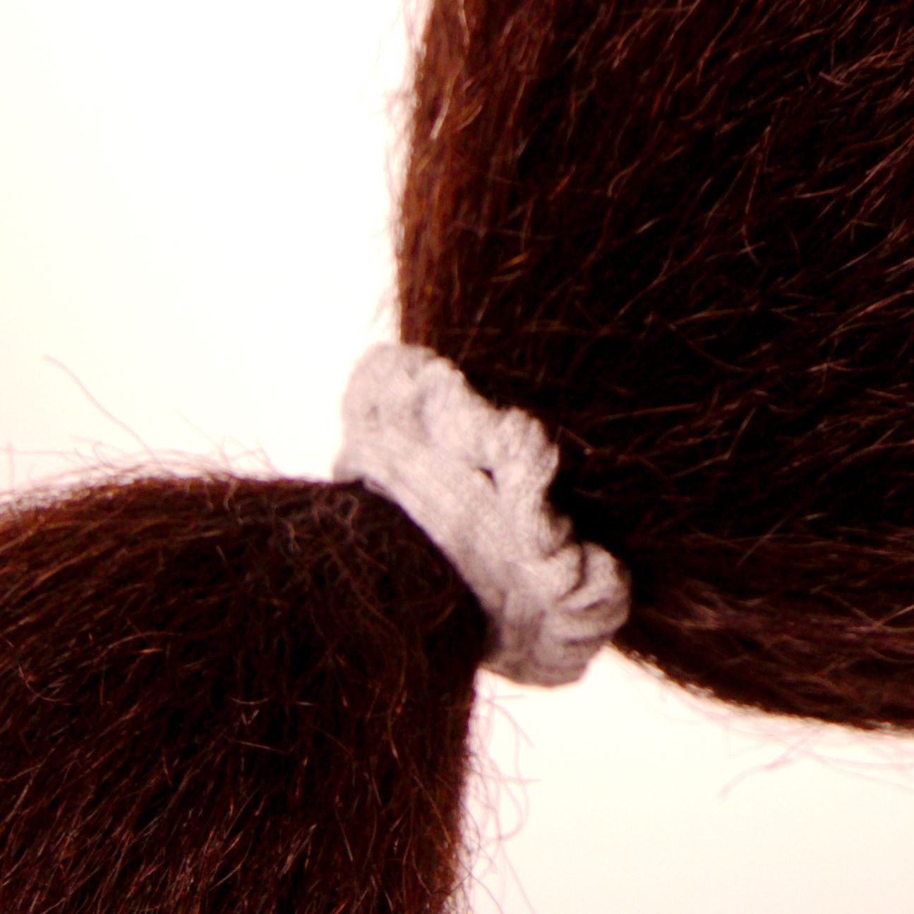 Amelia Beauty, Grey Ribbed Scrunchies, 2.25in Diameter, Gentle on Hair, Strong Hold, No Snag, No Dents or Creases. 10 Pack