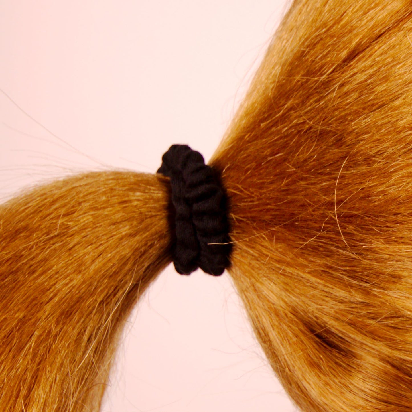 Amelia Beauty, Black Skinny Jersey Scrunchies, 2.125in Diameter, Gentle on Hair, Strong Hold, No Snag, No Dents or Creases. 12 Pack