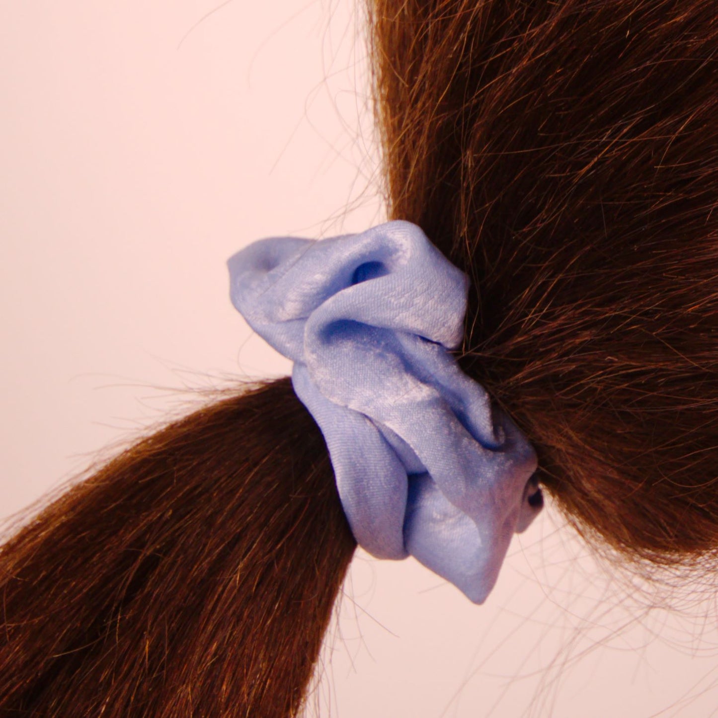 Amelia Beauty | 3in Blue Crepe Scrunchies | Soft, Gentle and Strong Hold | No Snag, No Dents or Creases | 8 Pack