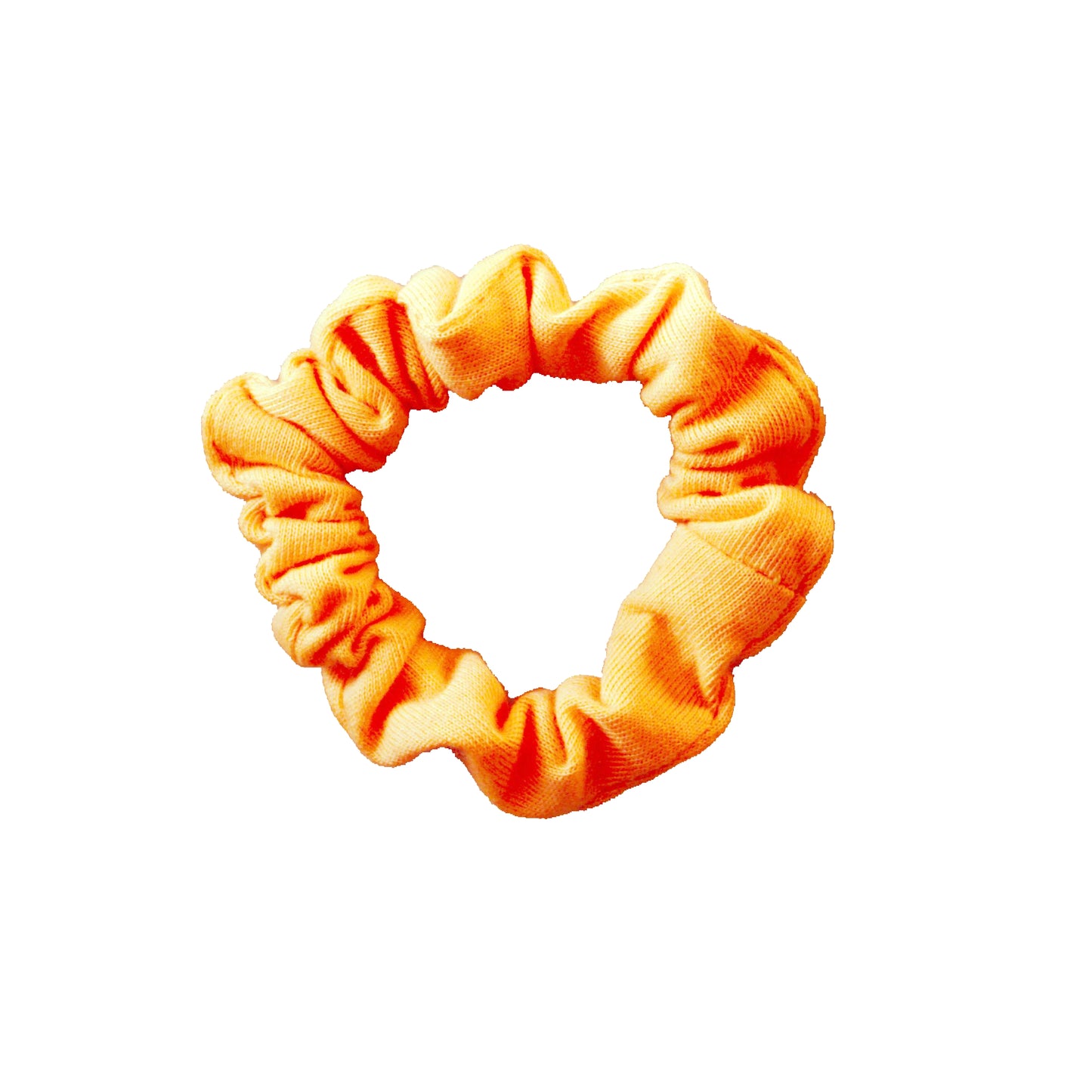 Amelia Beauty, Medium Neon Orange Jersey Scrunchies, 2.5in Diameter, Gentle on Hair, Strong Hold, No Snag, No Dents or Creases. 10 Pack