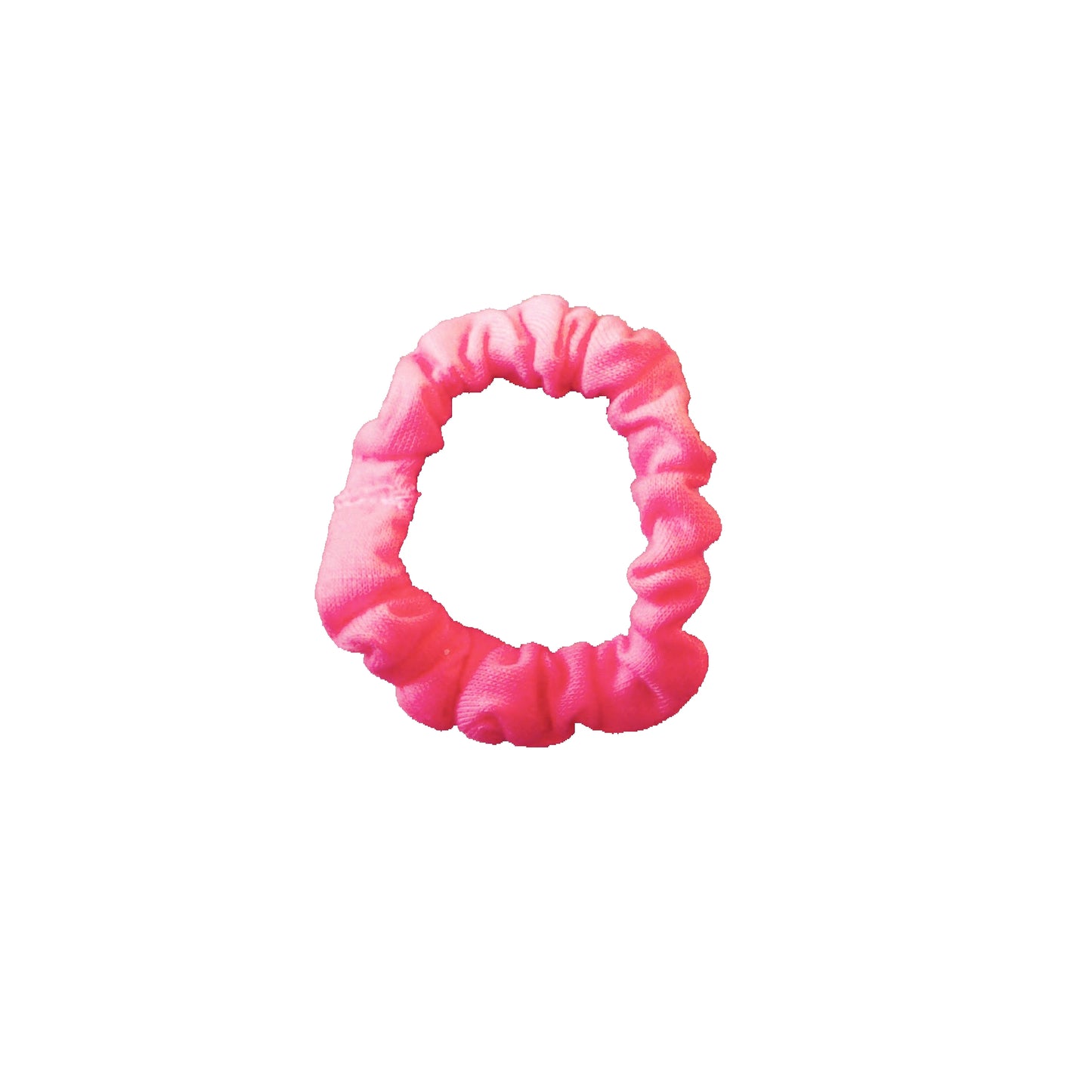 Amelia Beauty, Medium Neon Pink Jersey Scrunchies, 2.5in Diameter, Gentle on Hair, Strong Hold, No Snag, No Dents or Creases. 10 Pack