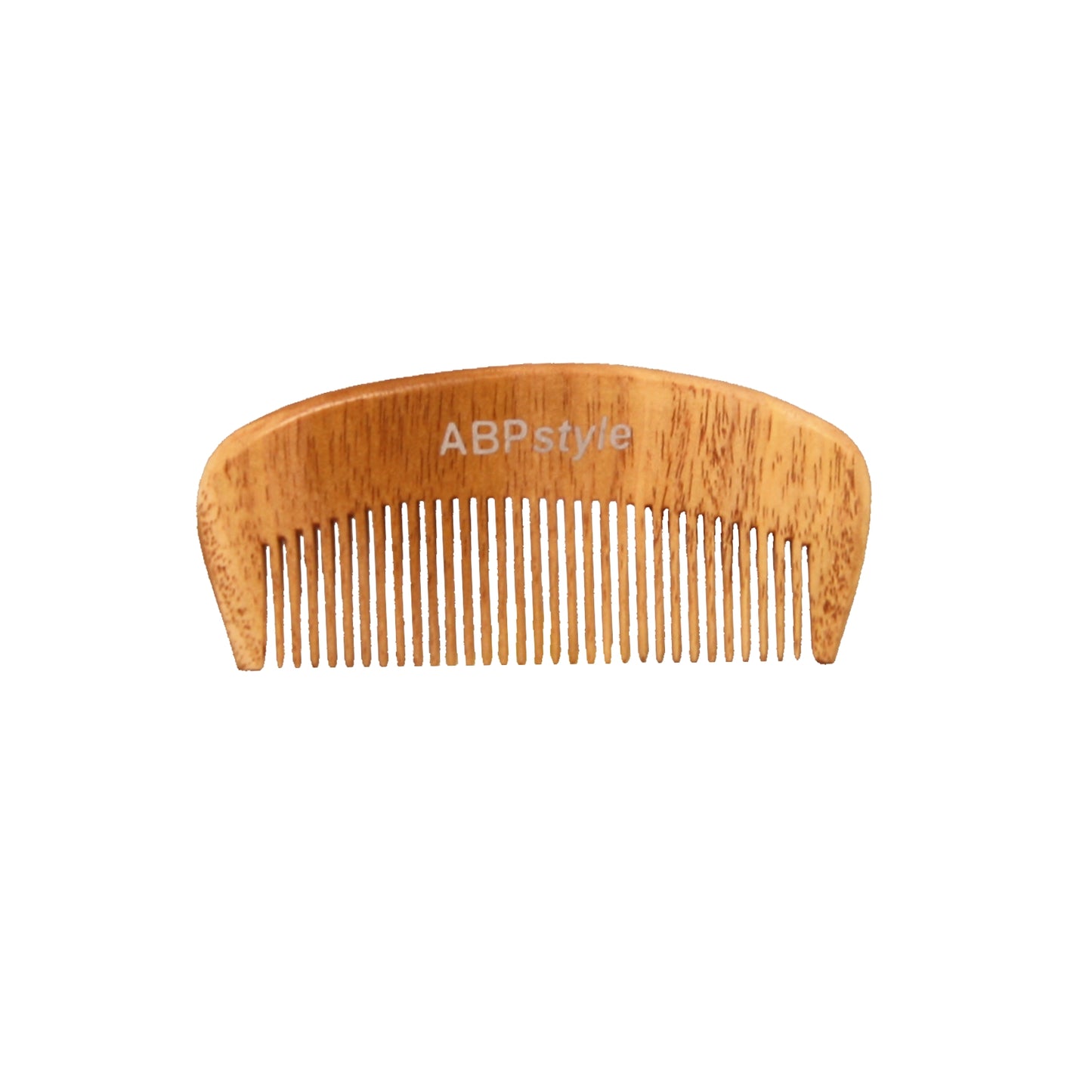 ABPStyle, 4in Neem Wood Mustache Comb. Anti-Static, Damage Free, Promotes Hair Growth, Environmentally Friendly