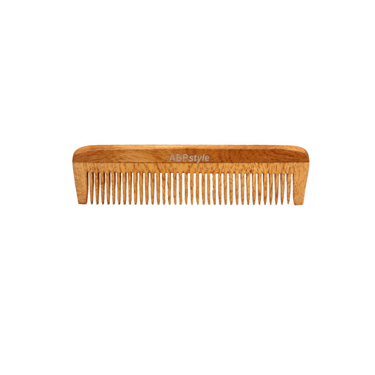 ABPStyle, 5in Neem Wood Fine Tooth Comb. Anti-Static, Damage Free, Promotes Hair Growth, Environmentally Friendly