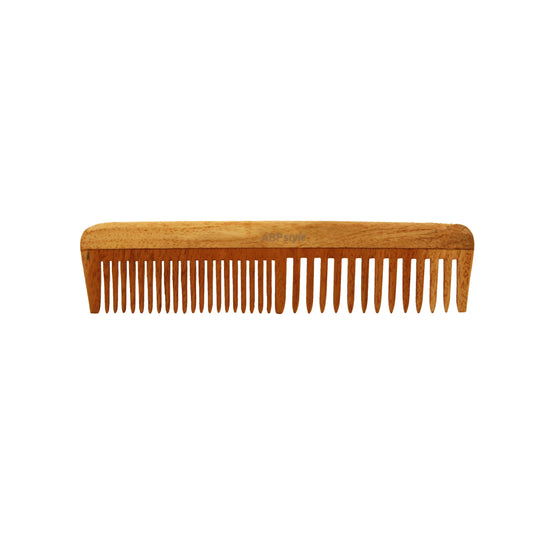 ABPStyle, 7.5in Neem Wood Styling Comb. Anti-Static, Damage Free, Promotes Hair Growth, Environmentally Friendly
