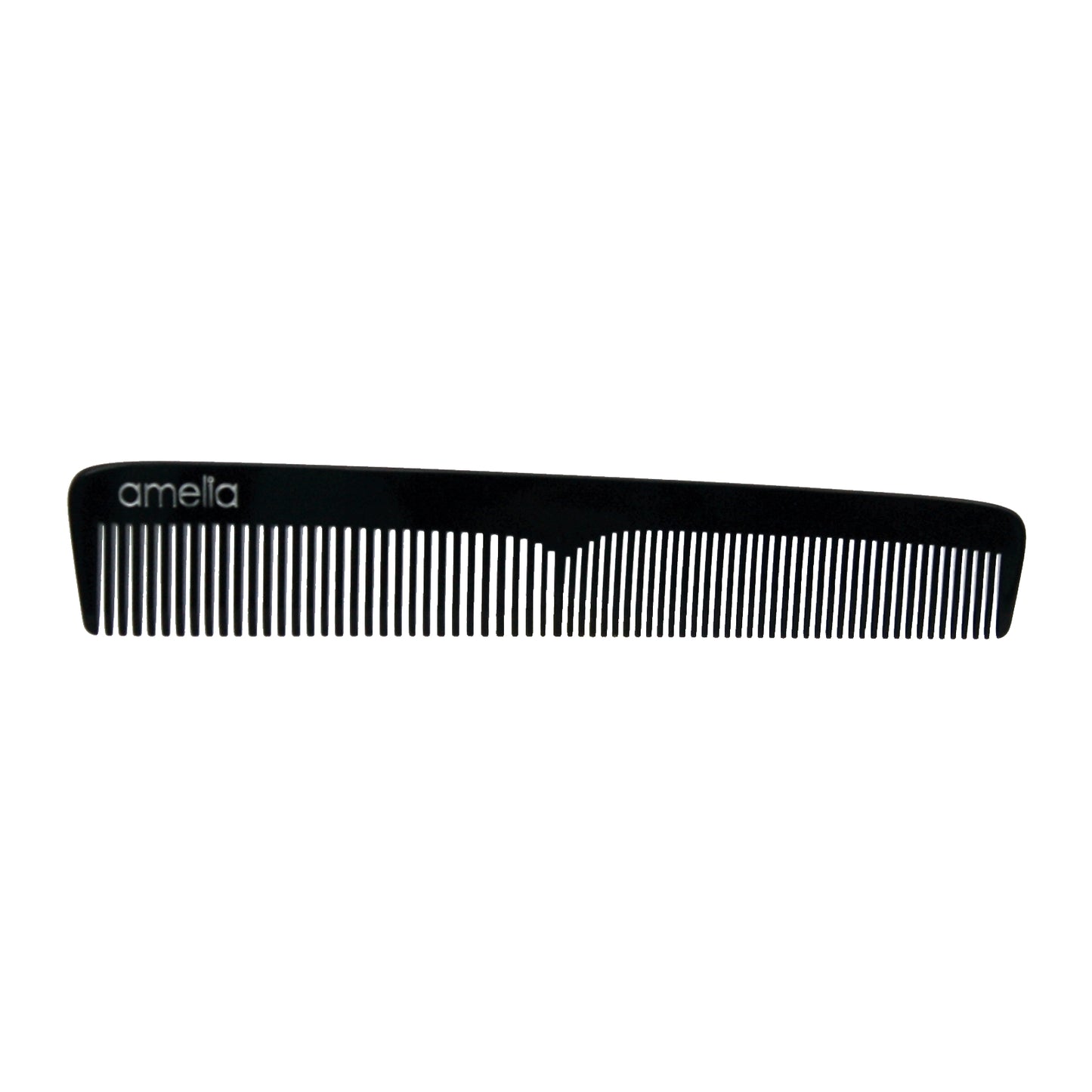 7in Cellulose Acetate Styling Comb - Black Color