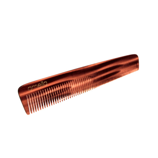7in Cellulose Acetate Styling Comb - Tortoise Shell Color