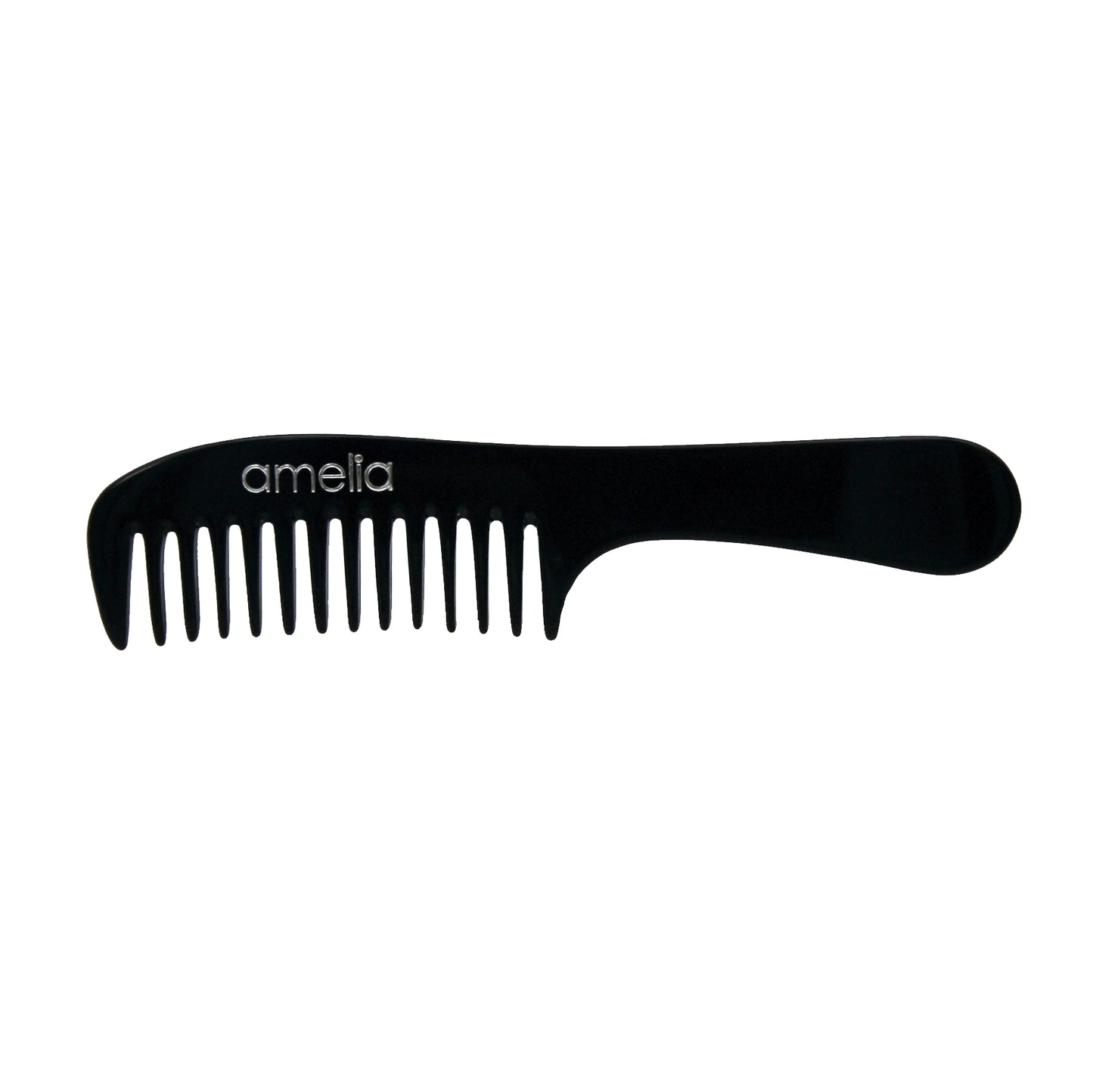 8in Cellulose Acetate Handle Comb - Black Color