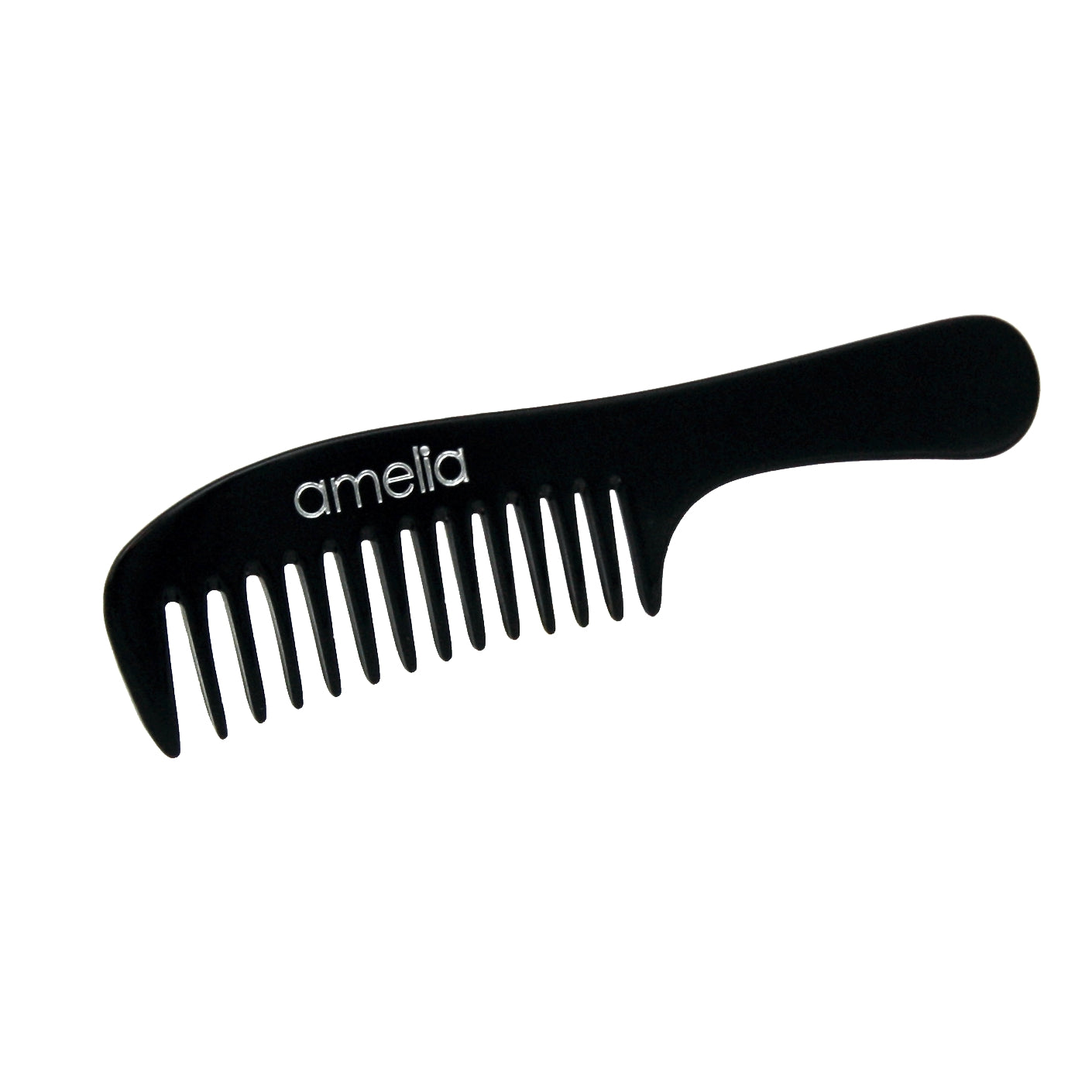 8in Cellulose Acetate Handle Comb - Black Color