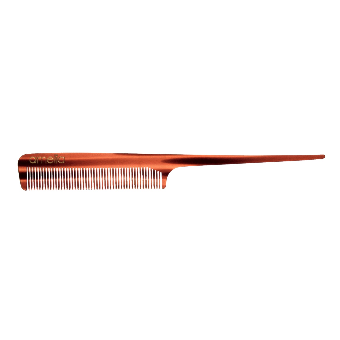Amelia Beauty Cellulose Acetate 8in Handle Comb, Handmade, Smooth Edges, Eco-Friendly Plant Based Material, Course Tooth  - Tortoise Shell Color