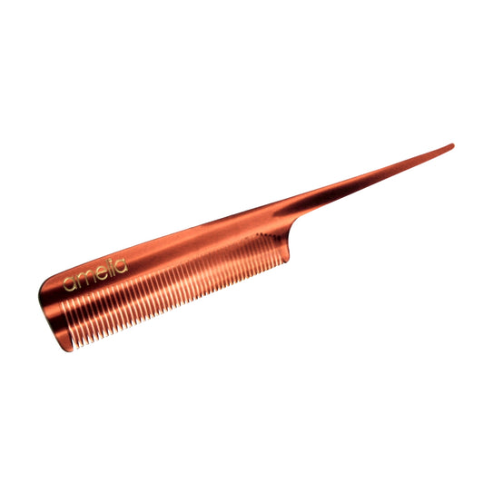 8in Cellulose Acetate Rat Tail Comb - Tortoise Shell Color